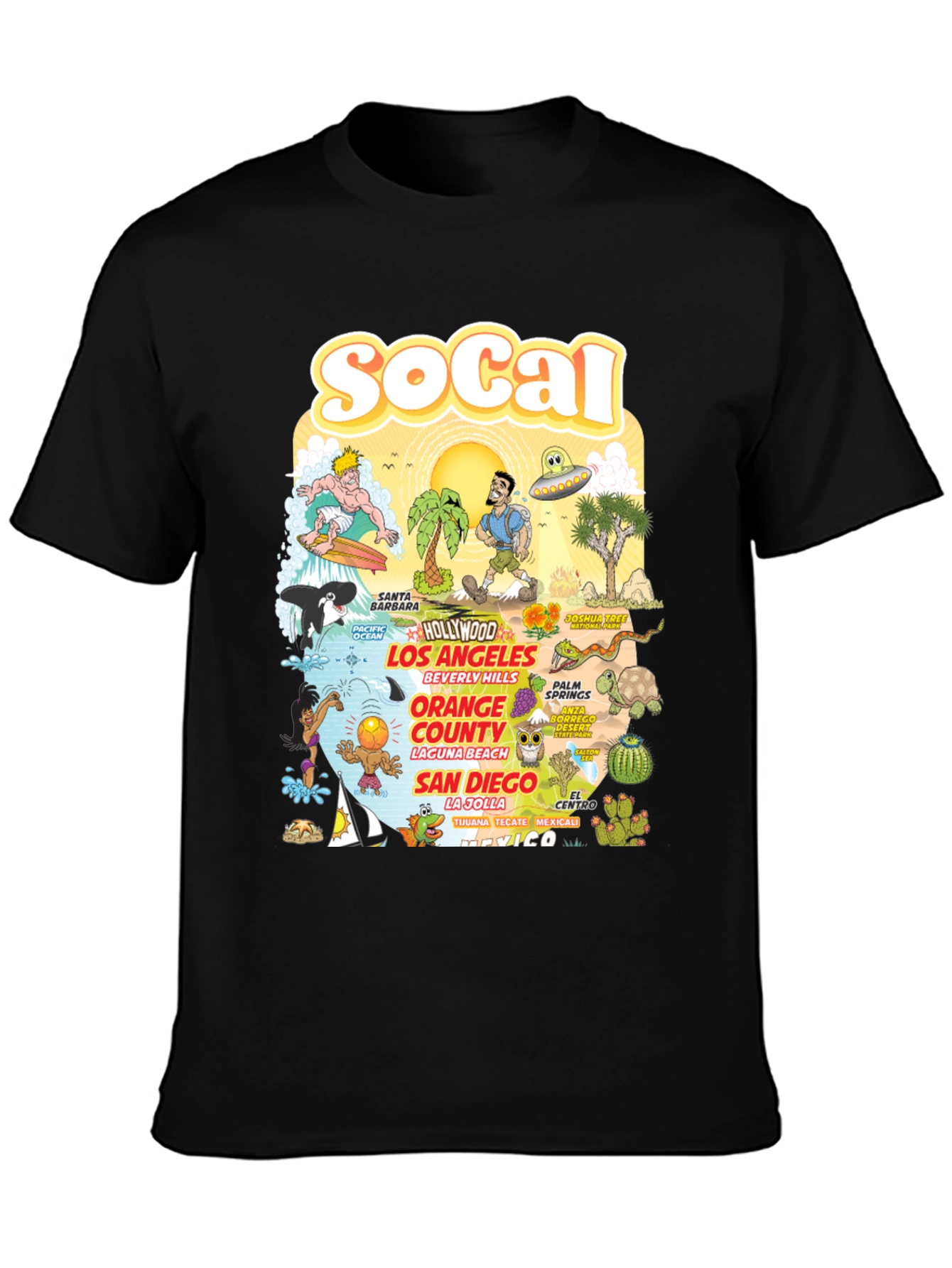 California SoCal Travel Graphic Mens T-Shirt