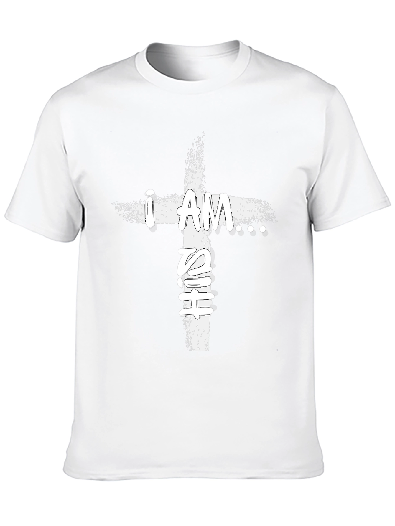 I AM T-Shirt Christian Cross Design
