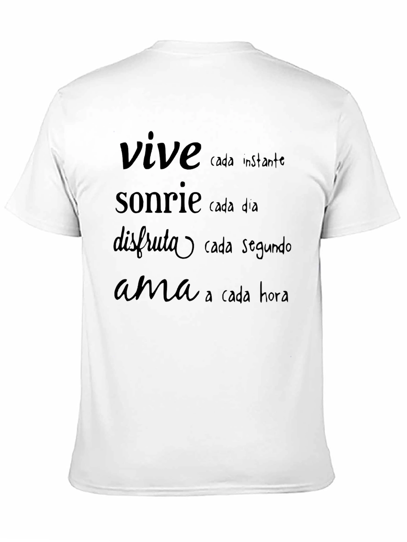 Inspirational Spanish Quote T-Shirt - Live Laugh Love