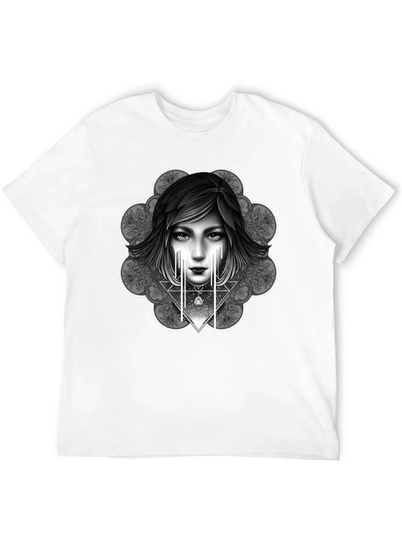 Artistic Graphic Print Tee - Modern Style