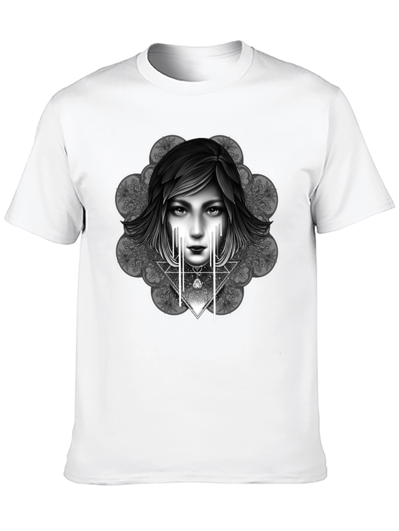Artistic Graphic Print Tee - Modern Style