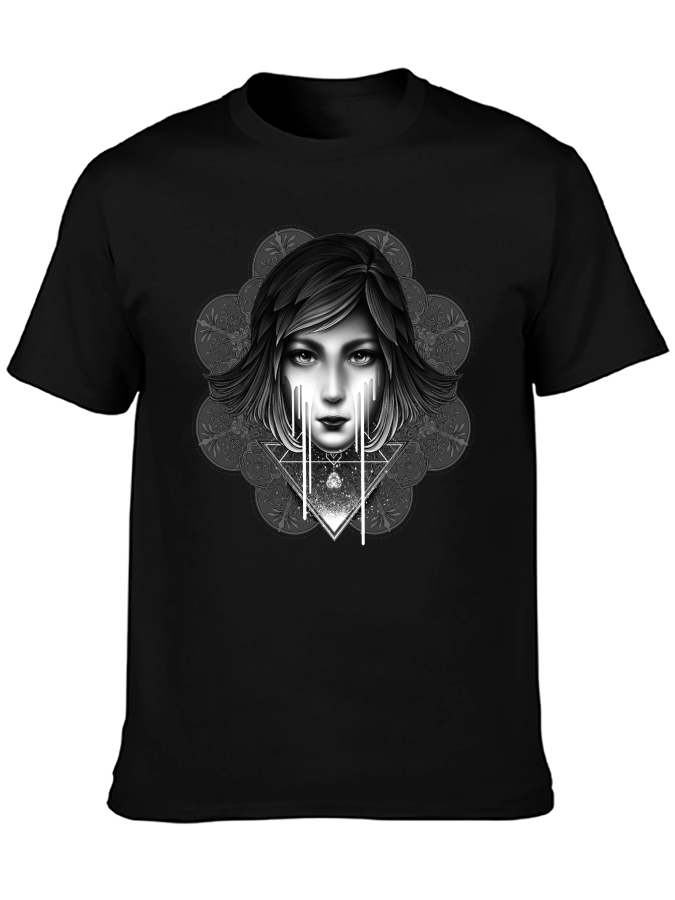 Artistic Graphic Print Tee - Modern Style