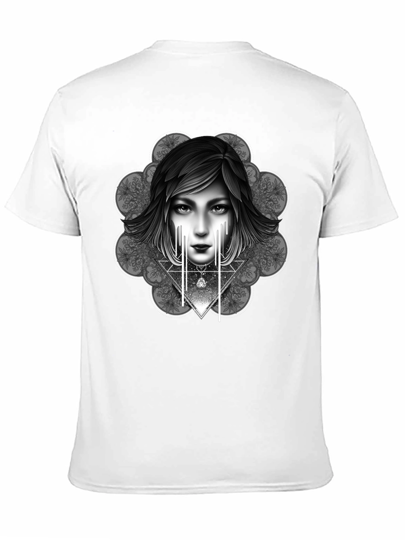Artistic Graphic Print Tee - Modern Style