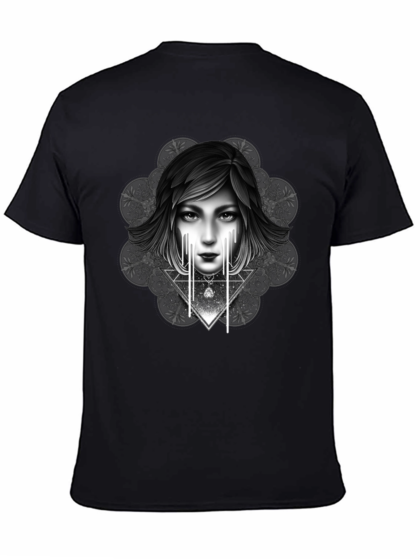 Artistic Graphic Print Tee - Modern Style