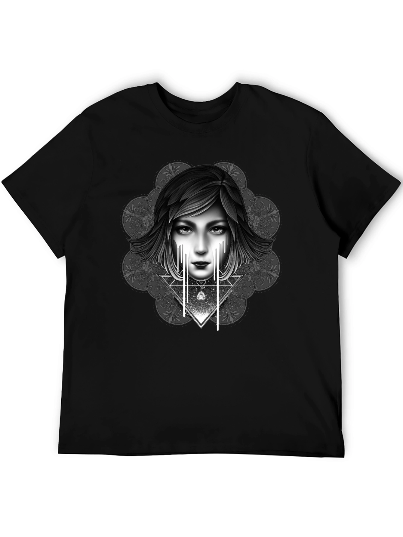 Artistic Graphic Print Tee - Modern Style