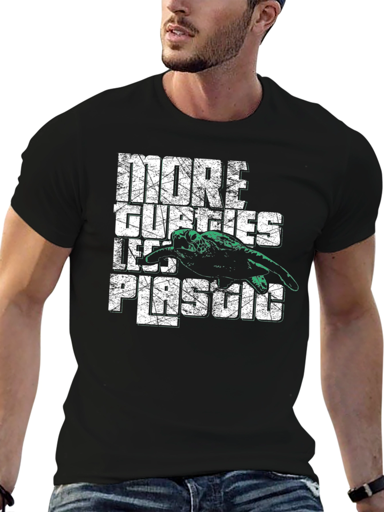 Eco-Friendly Turtle Graphic Tee