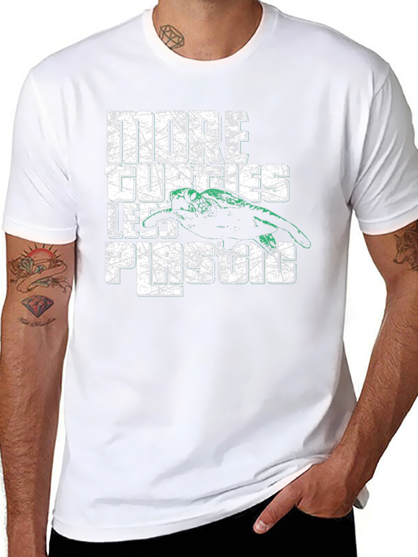 Eco-Friendly Turtle Graphic Tee