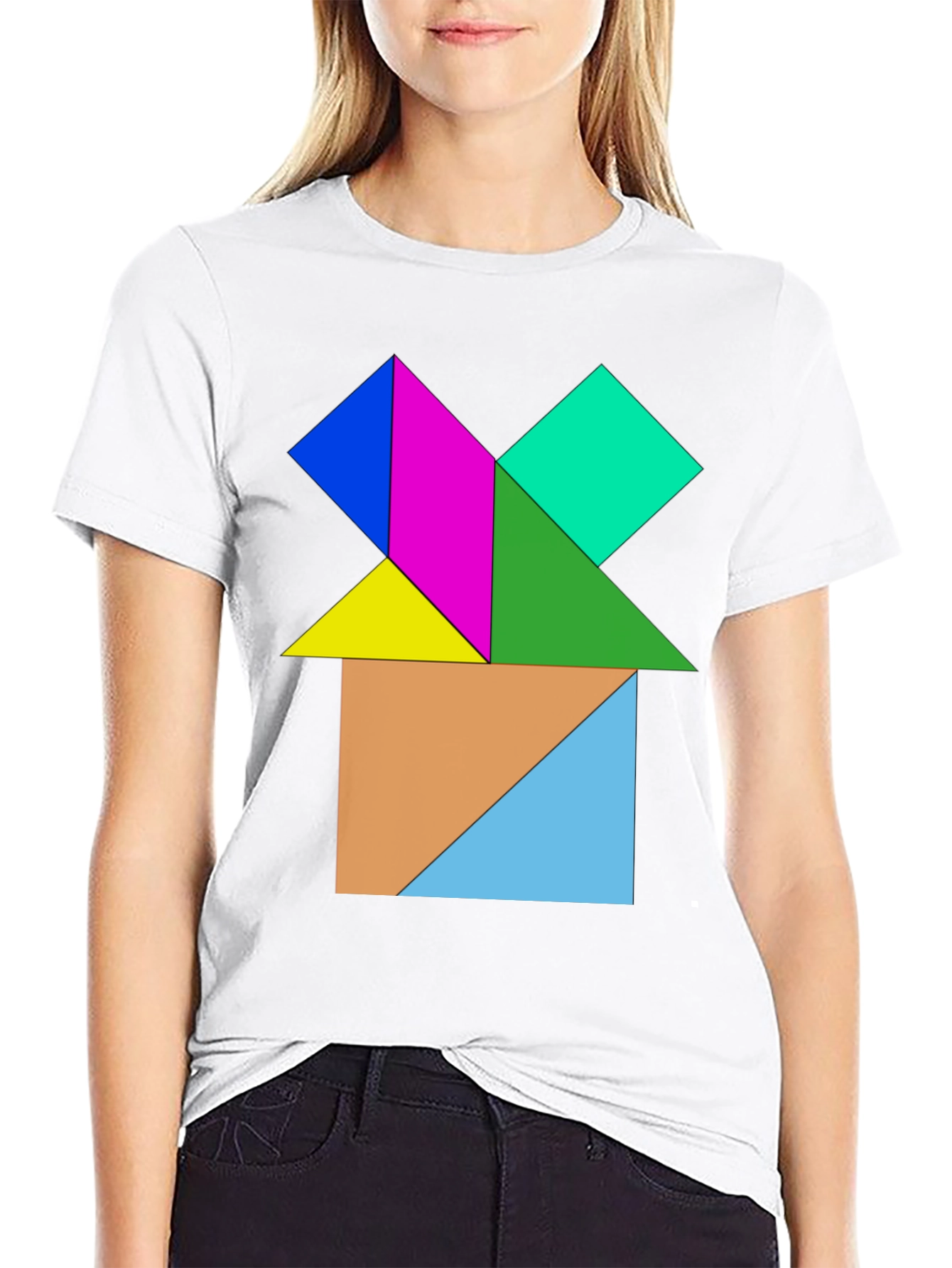 Geometric Puzzle Design T-Shirt