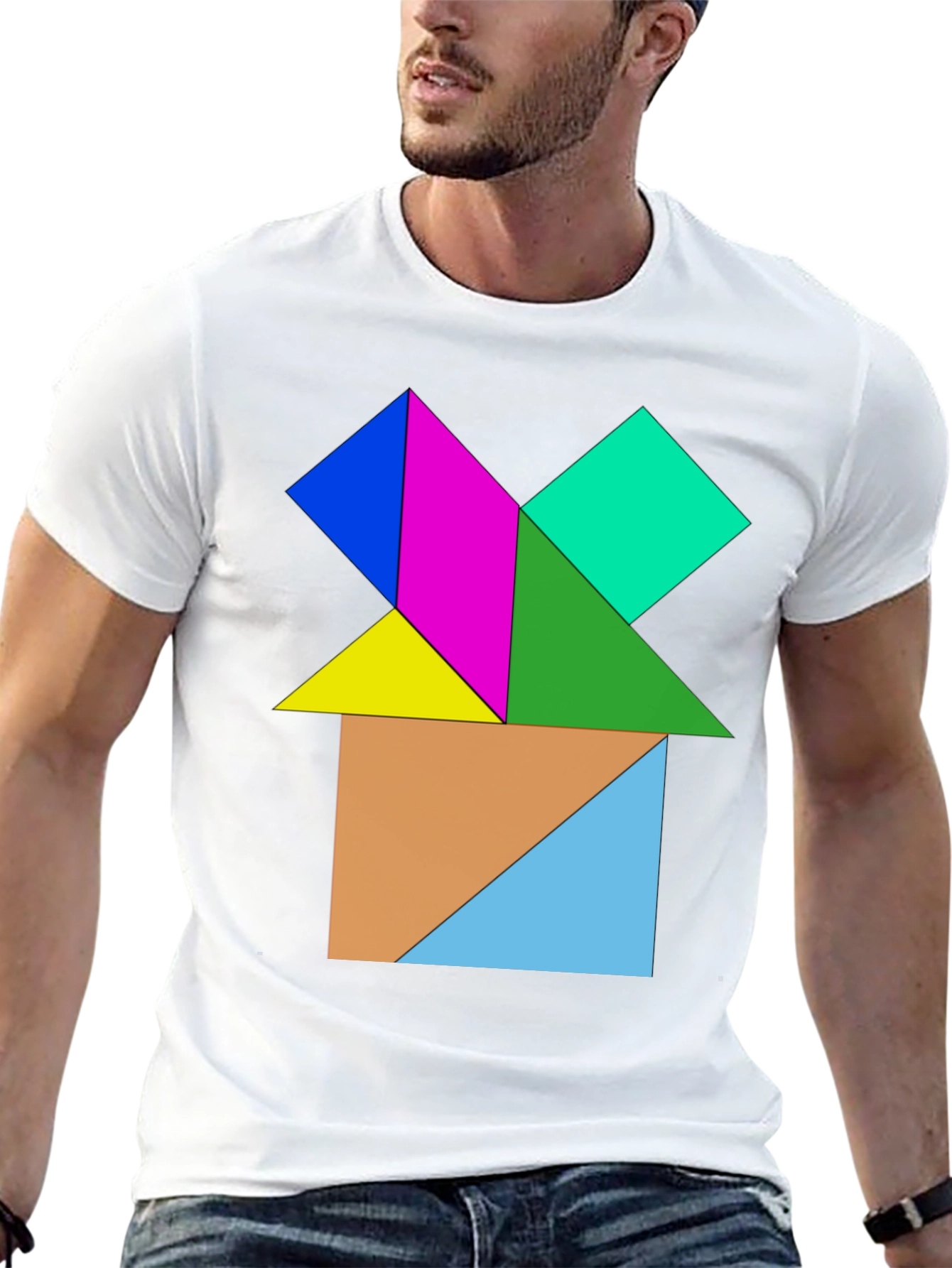 Geometric Puzzle Design T-Shirt