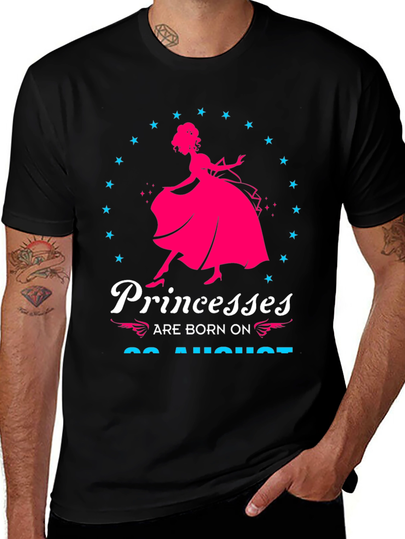 Princesses Are Born On 22 August T-Shirt