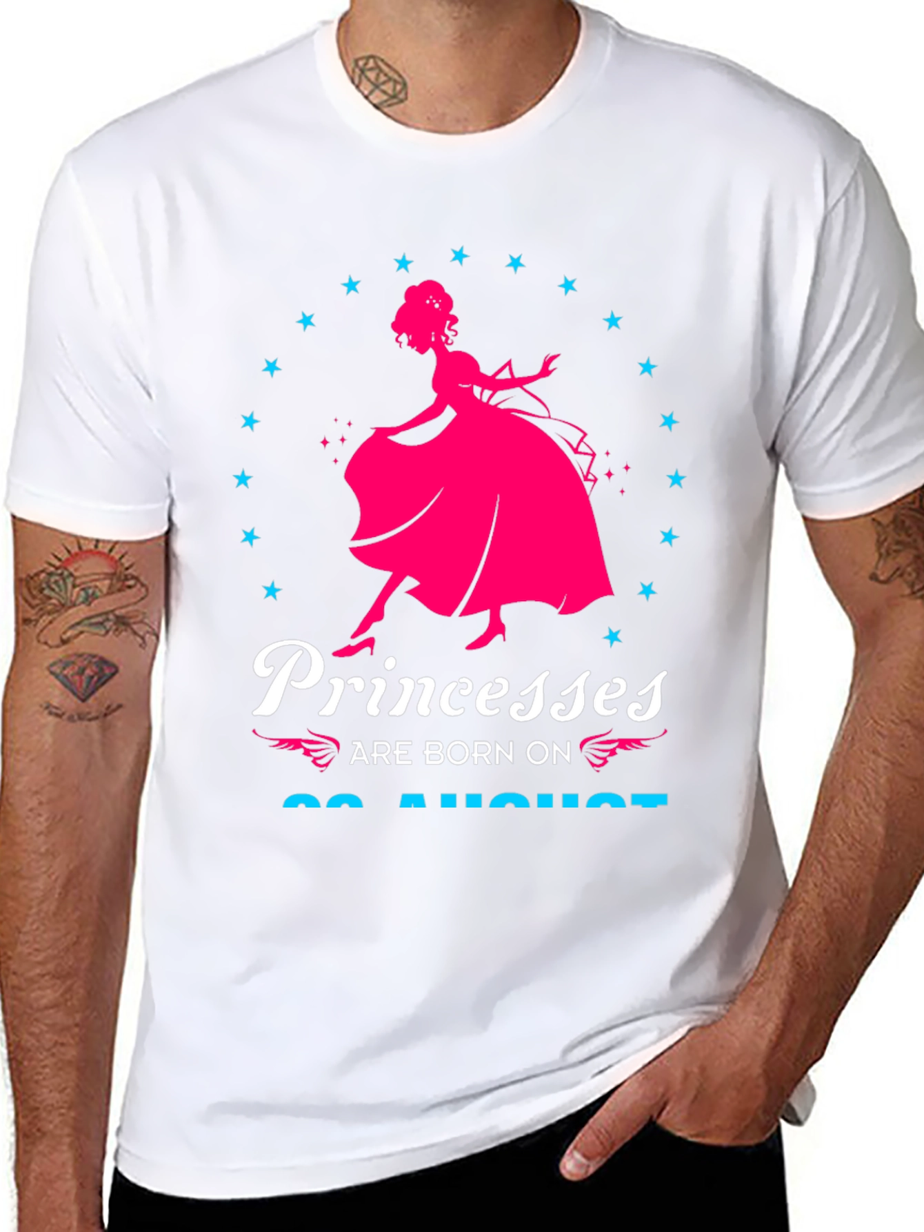 Princesses Are Born On 22 August T-Shirt
