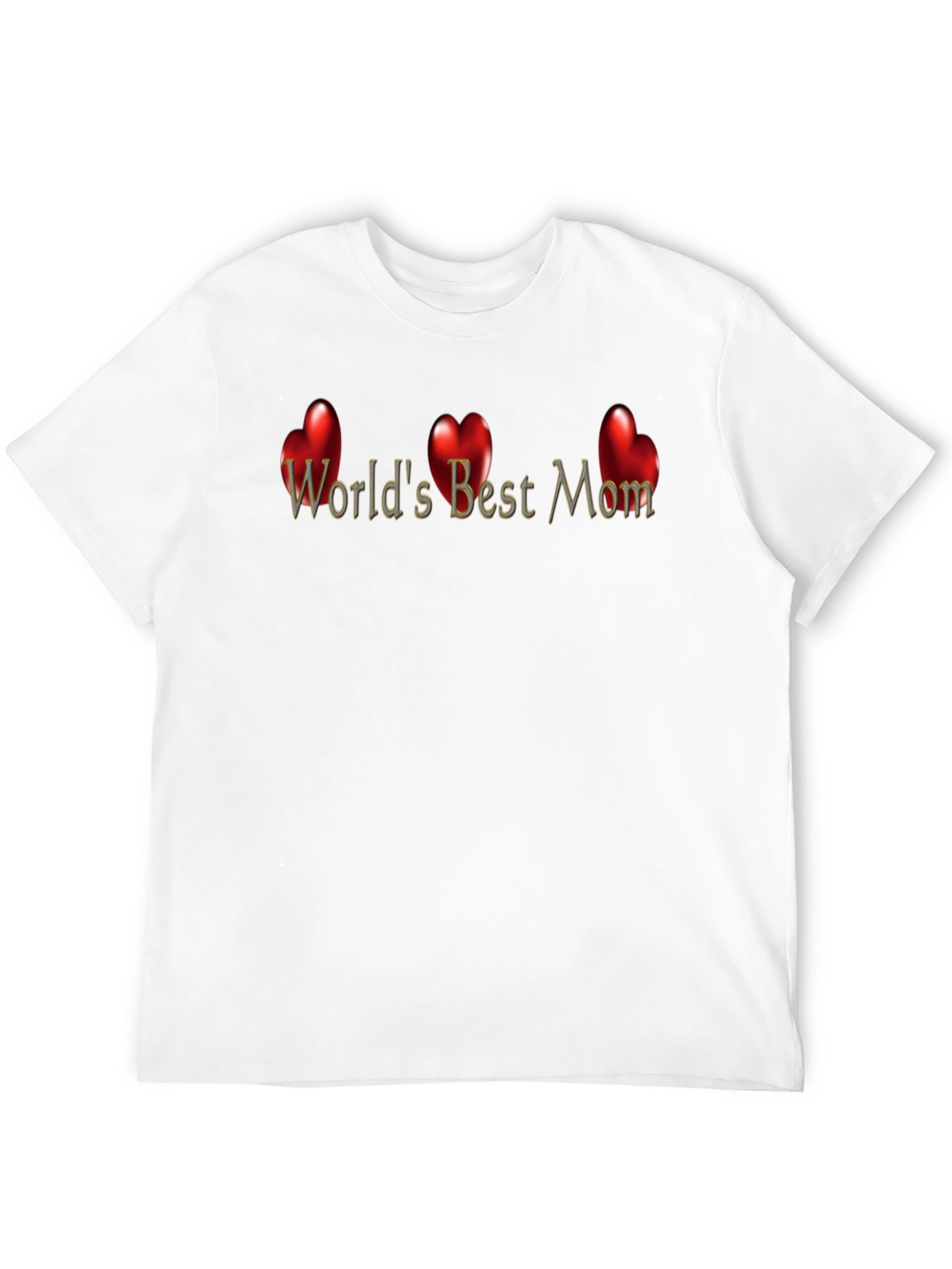 Worlds Best Mom T-Shirt - Heart Design