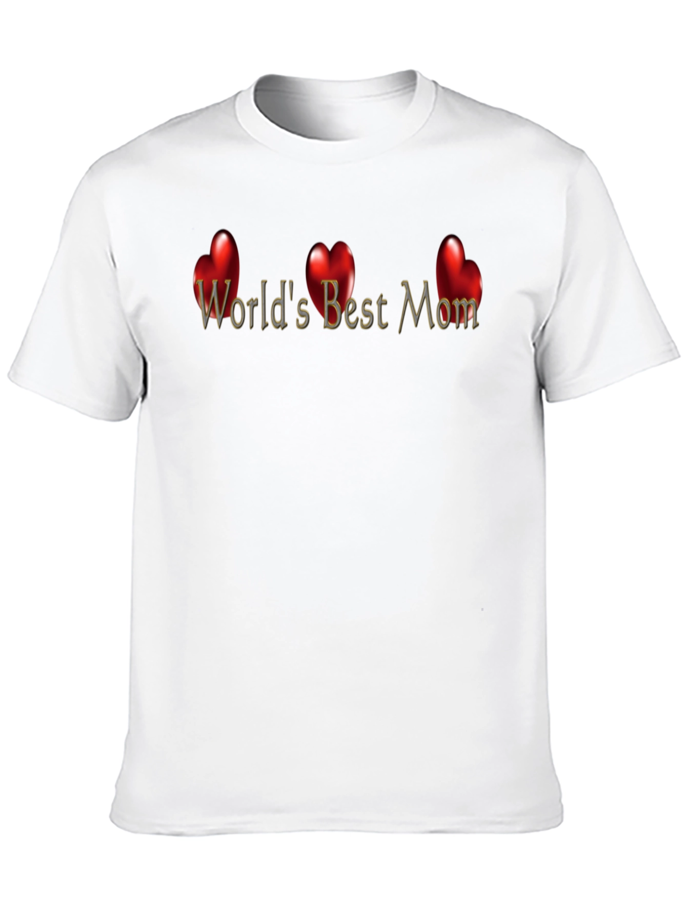 Worlds Best Mom T-Shirt - Heart Design