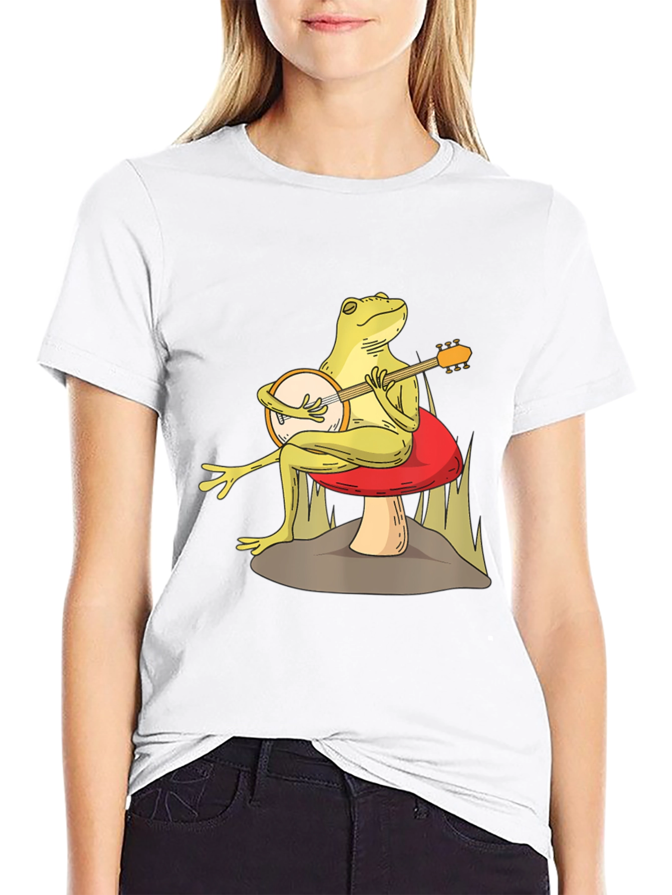Frog Playing Banjo Graphic Tee