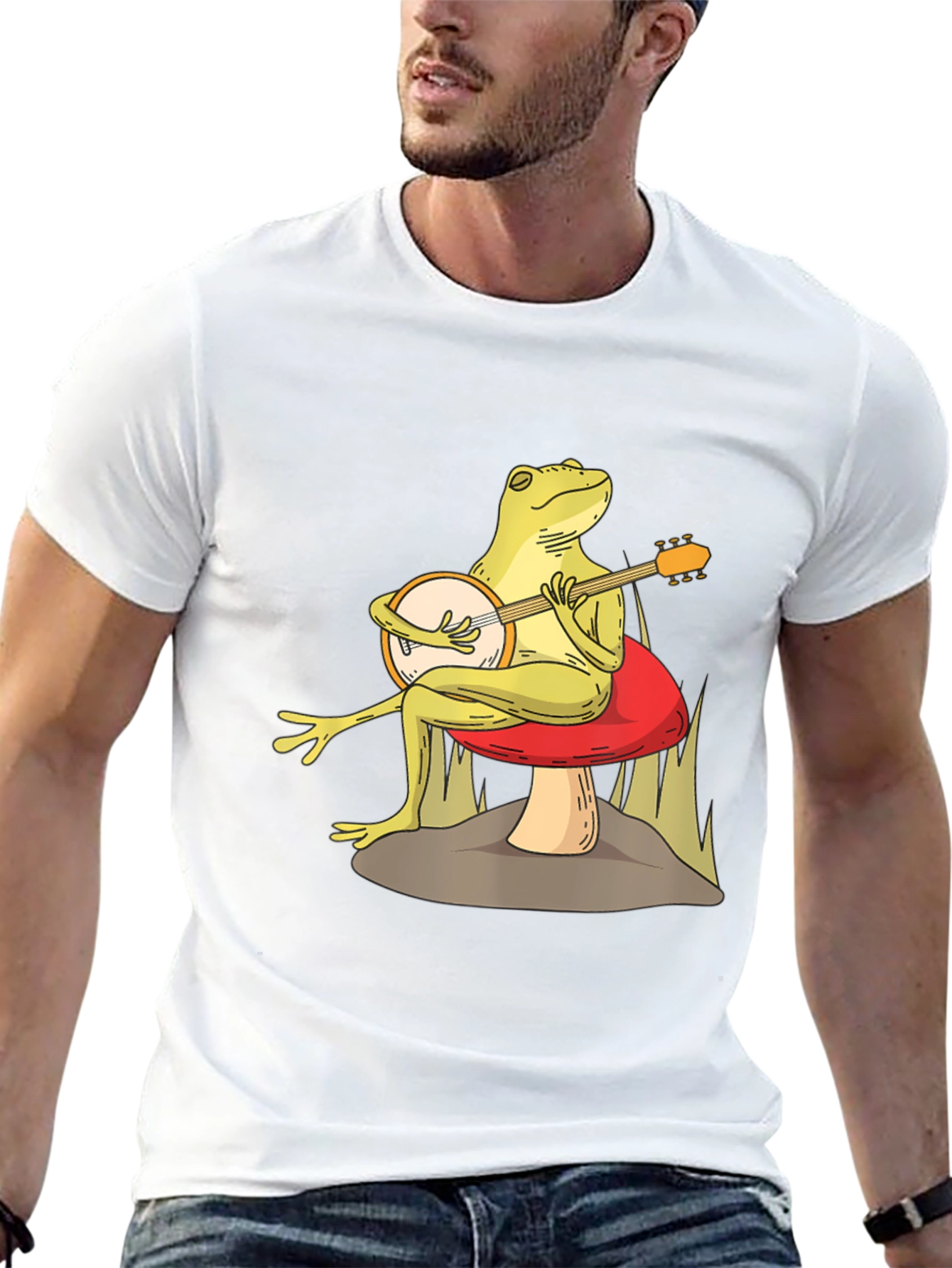 Frog Playing Banjo Graphic Tee