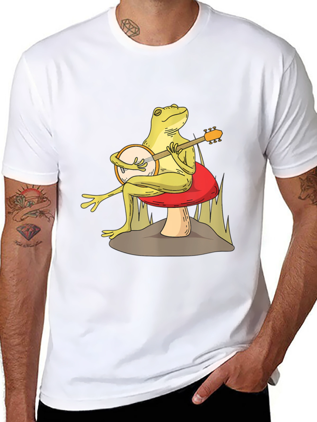 Frog Playing Banjo Graphic Tee