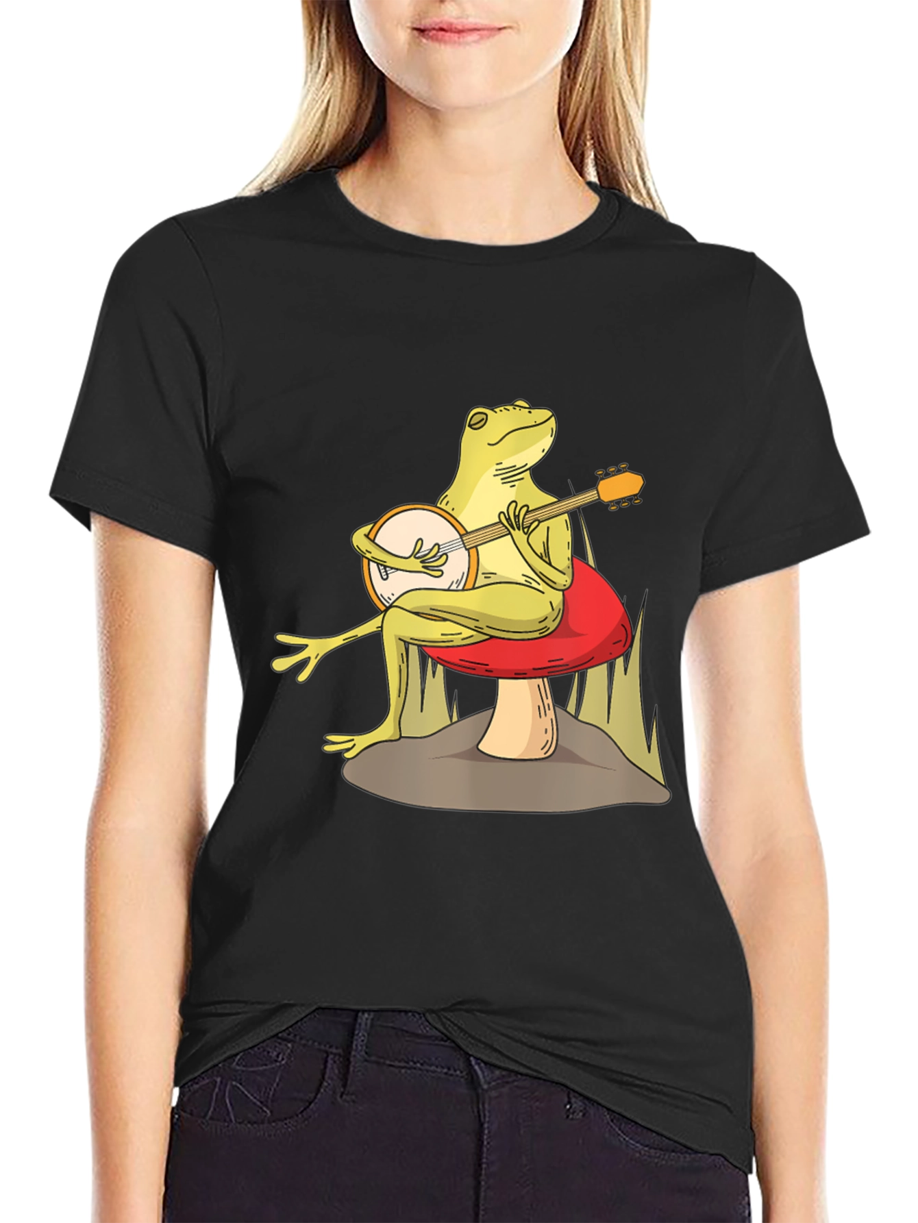 Frog Playing Banjo Graphic Tee