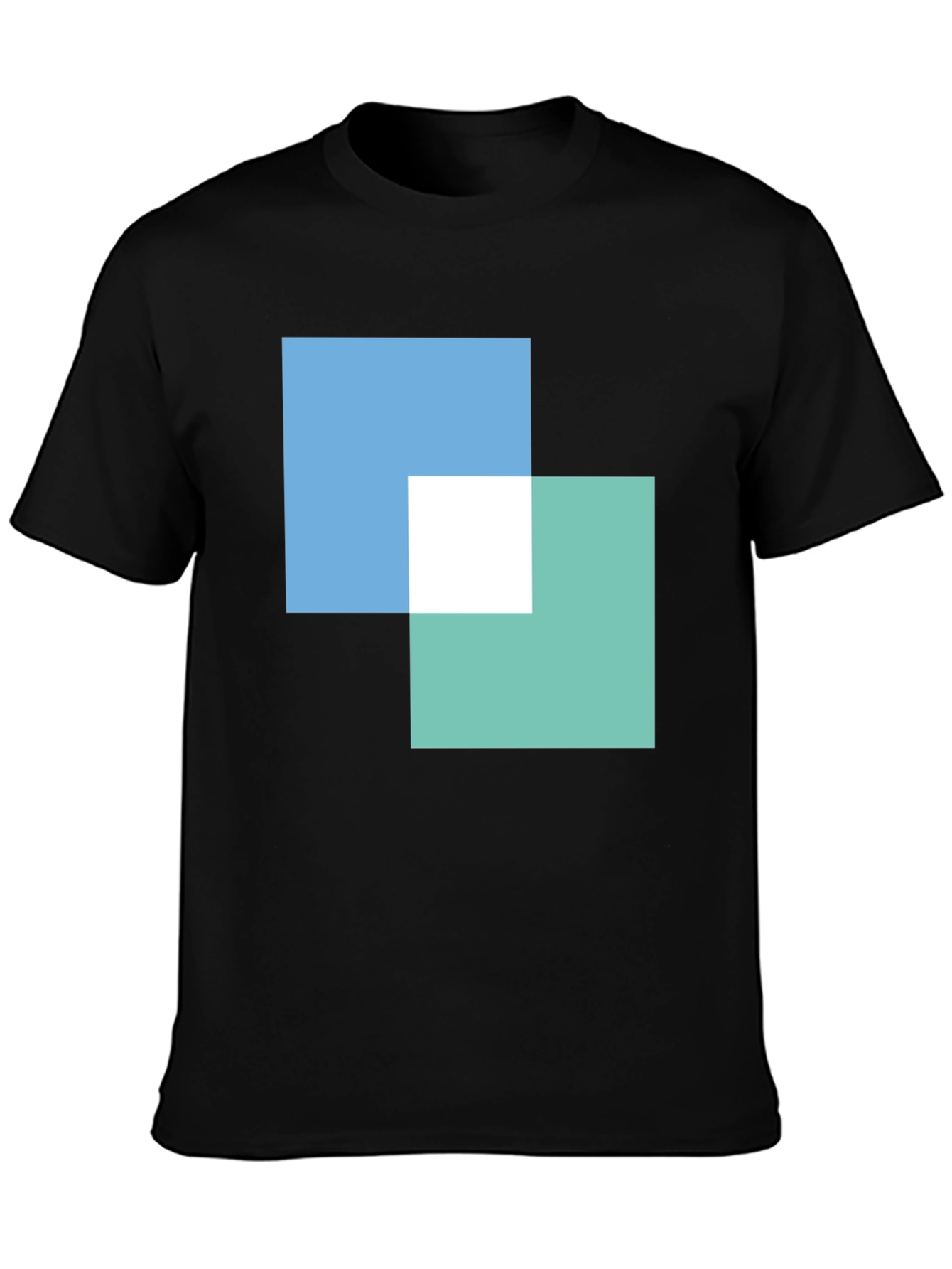 Modern Overlapping Squares Graphic Tee