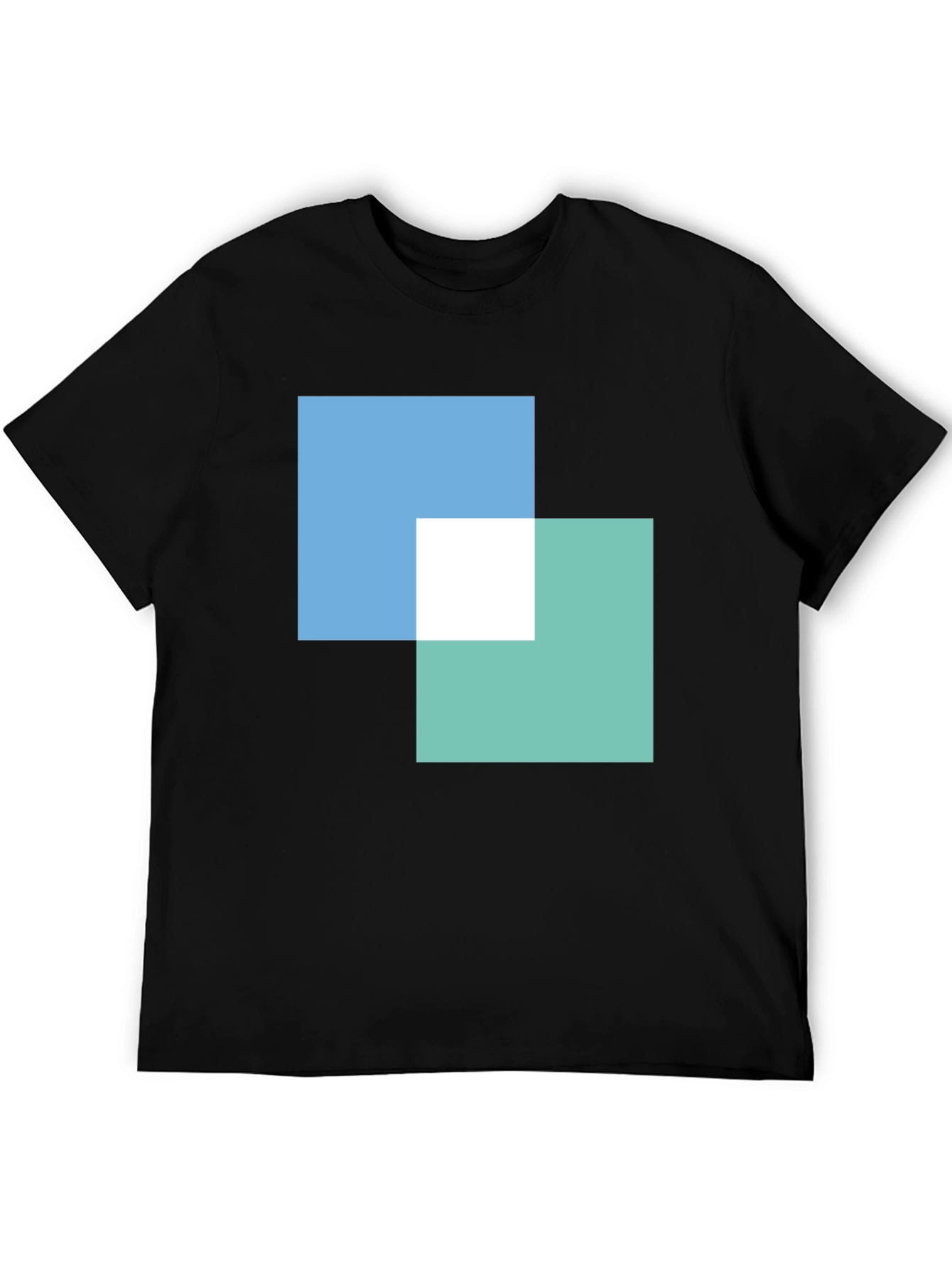 Modern Overlapping Squares Graphic Tee