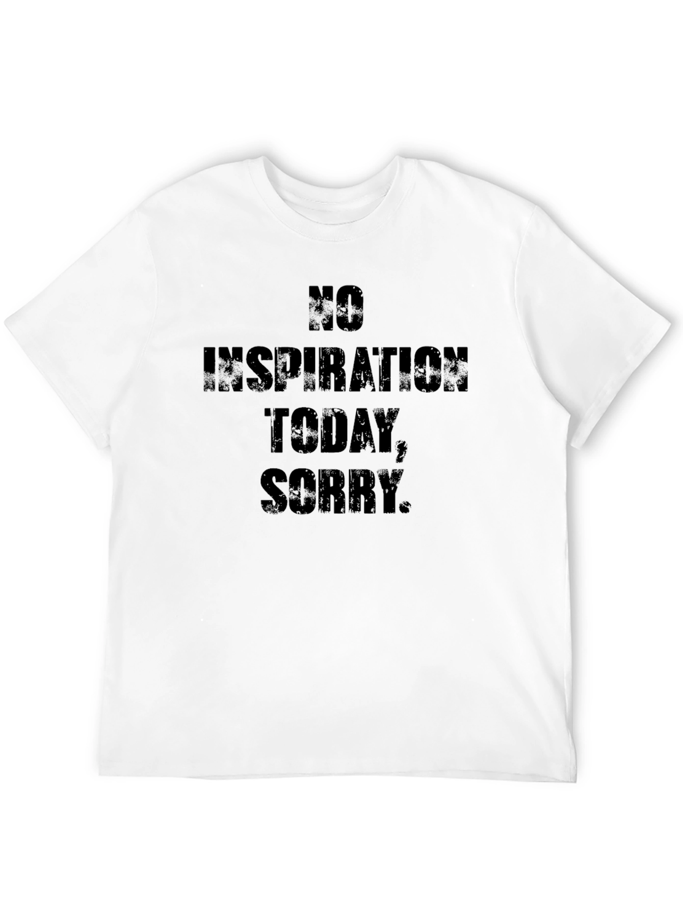 No Inspiration Today Graphic Tee - Black Cotton