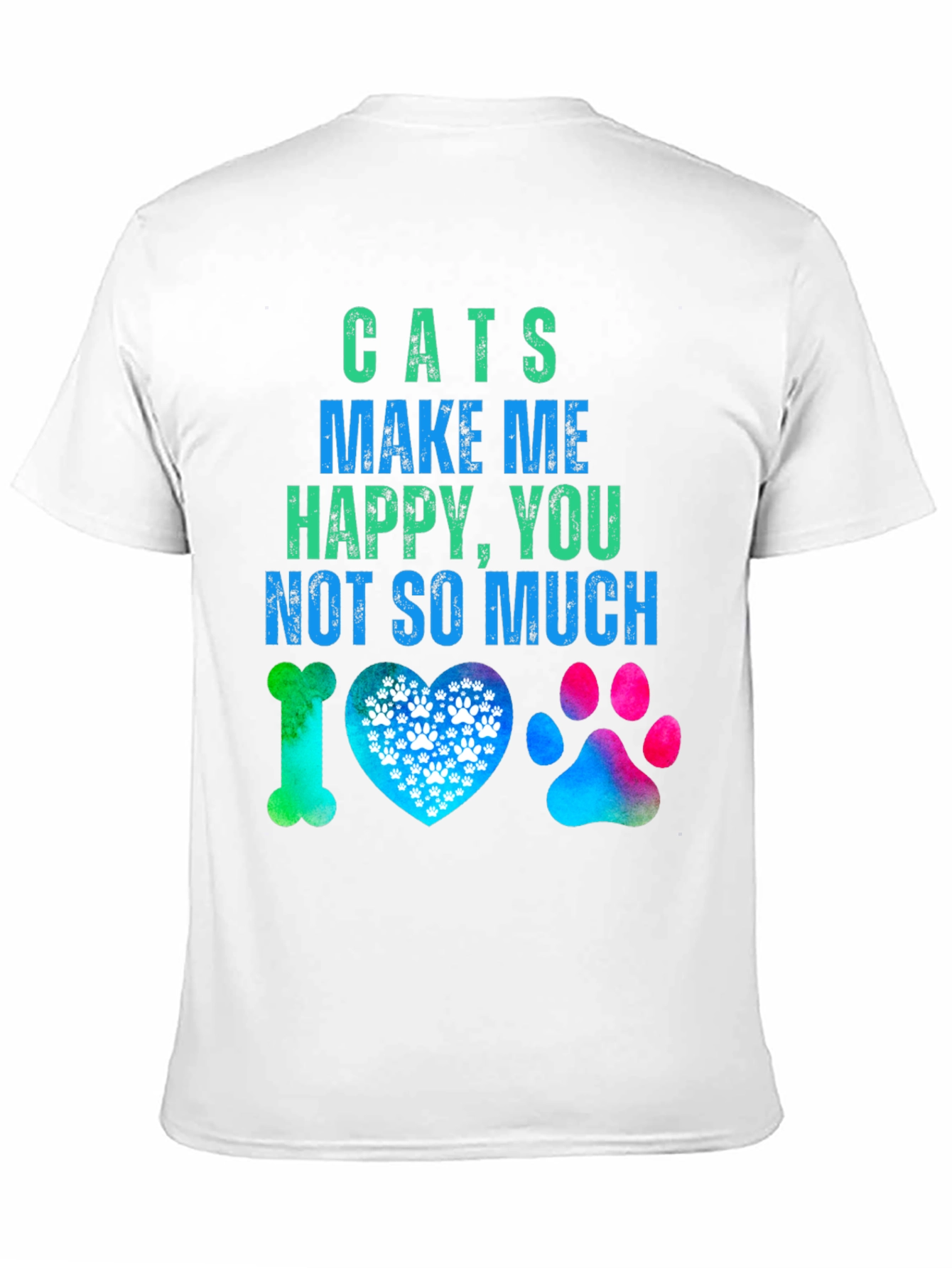 Cats Make Me Happy Graphic T-Shirt