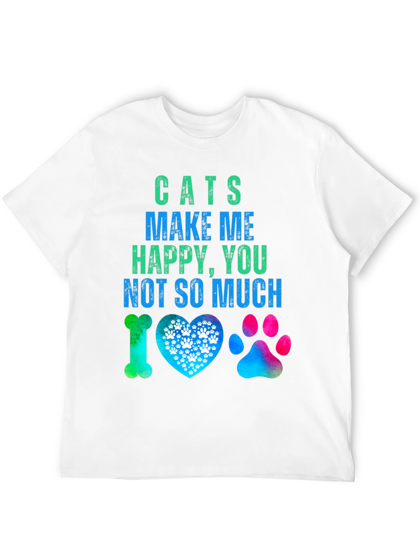 Cats Make Me Happy Graphic T-Shirt