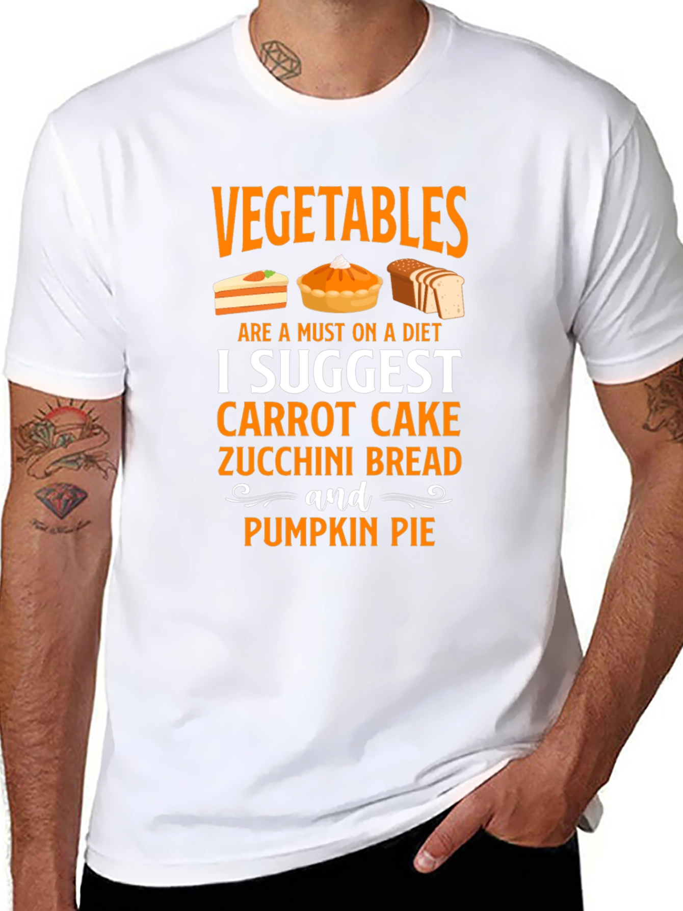 Vegetables Diet T-Shirt - Carrot Cake Pumpkin Pie