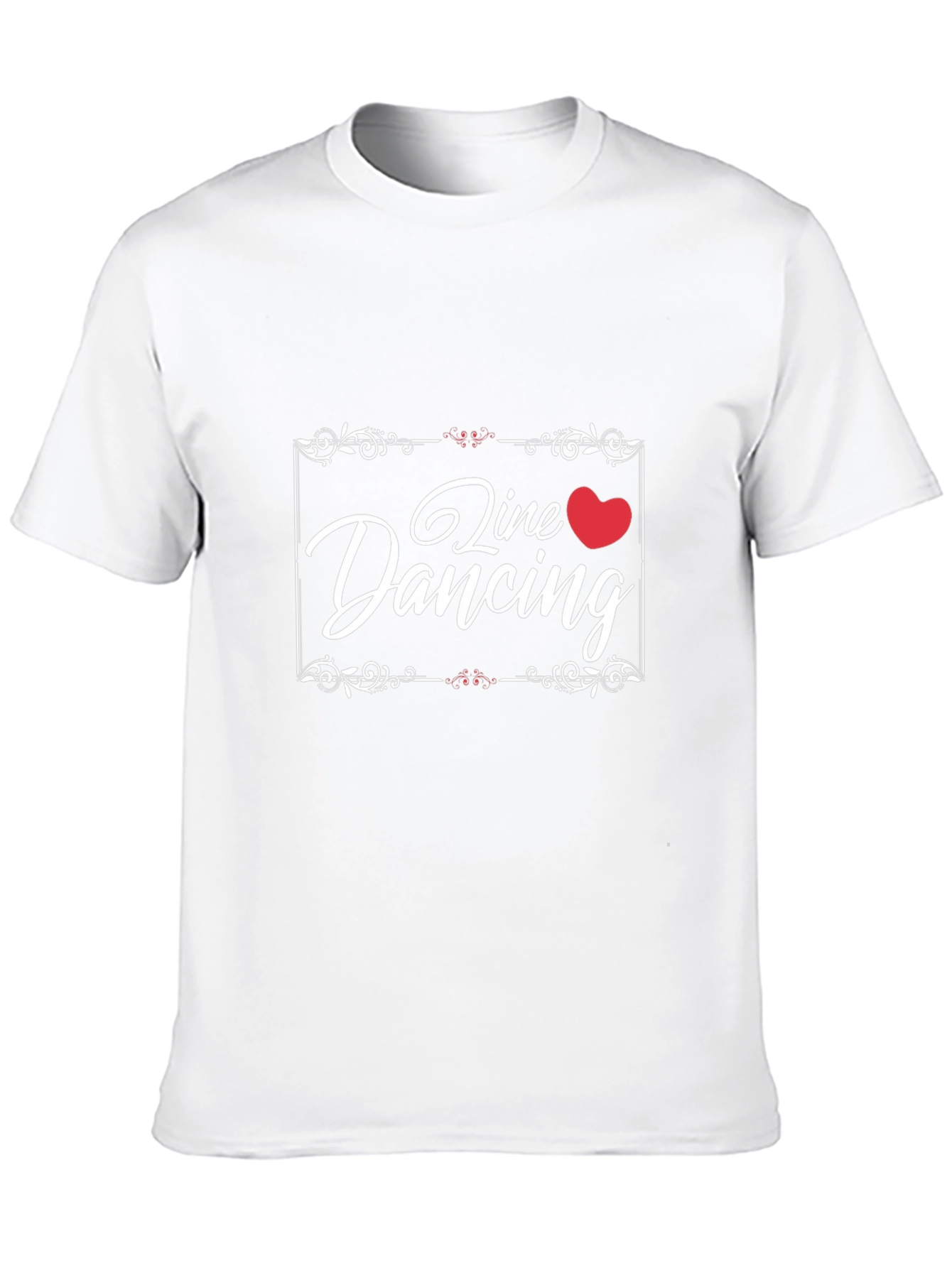 Line Dancing Heart T-Shirt Black