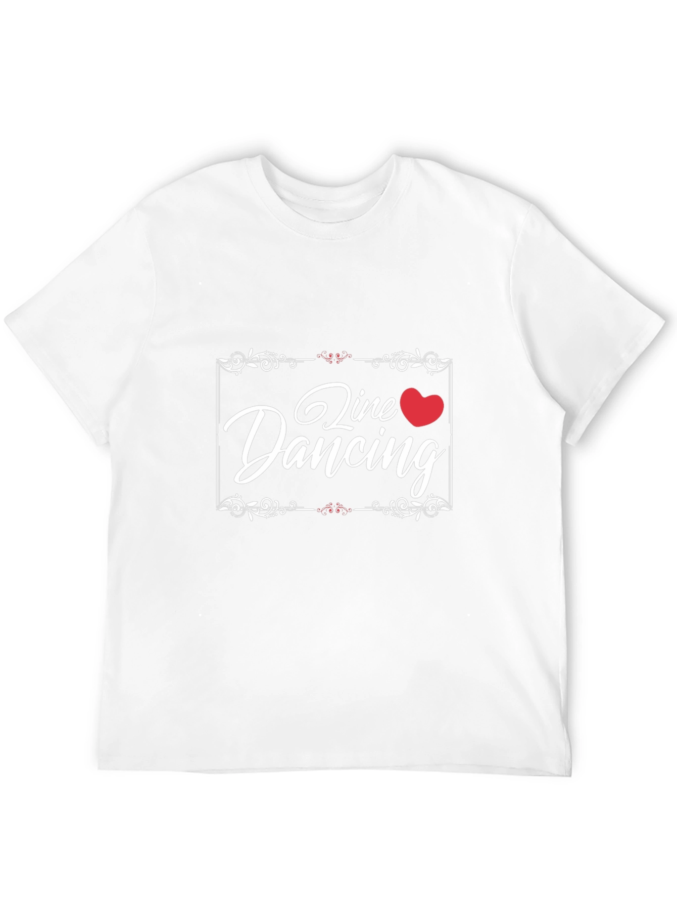 Line Dancing Heart T-Shirt Black