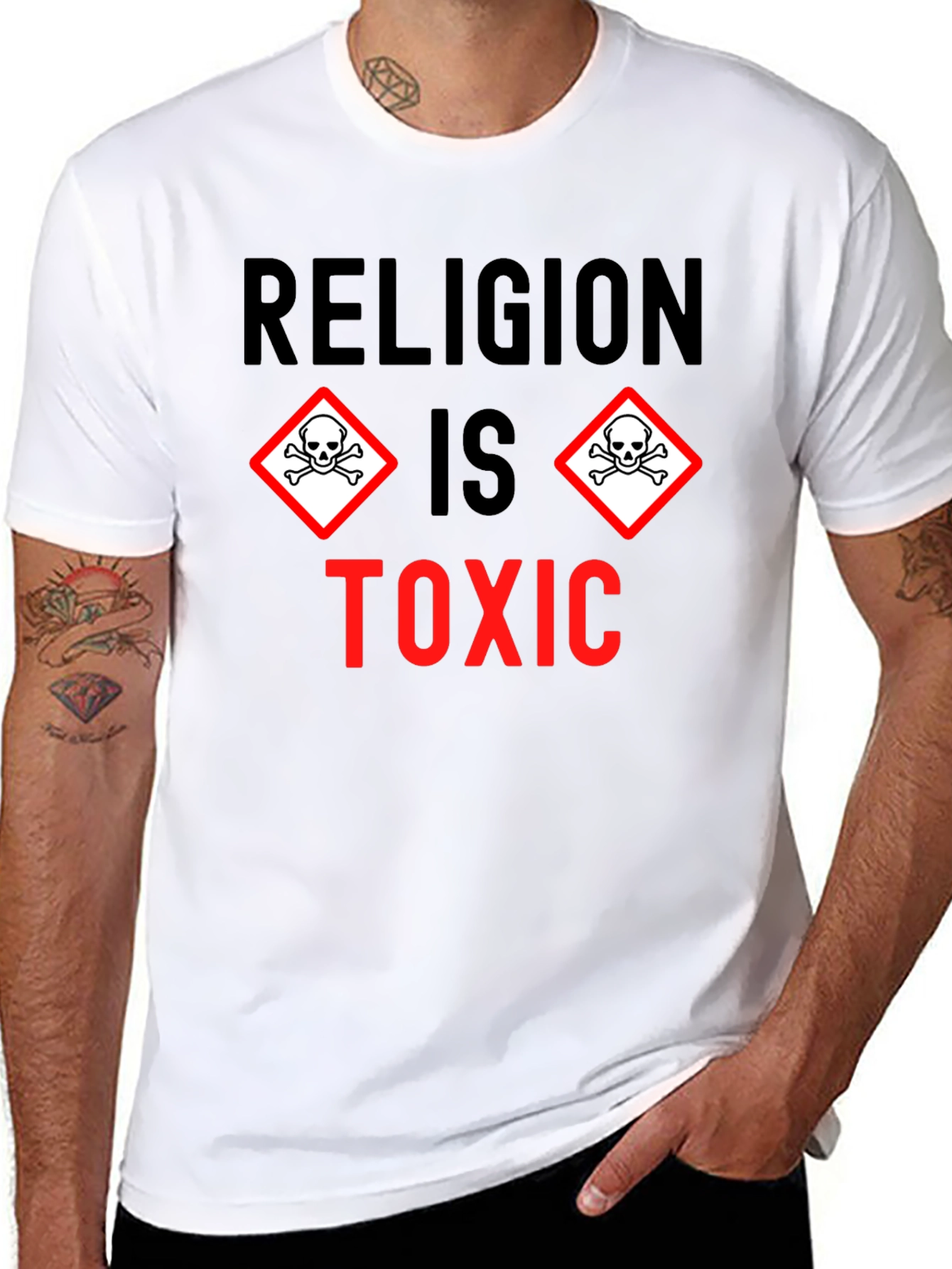 Religion is Toxic Graphic T-Shirt