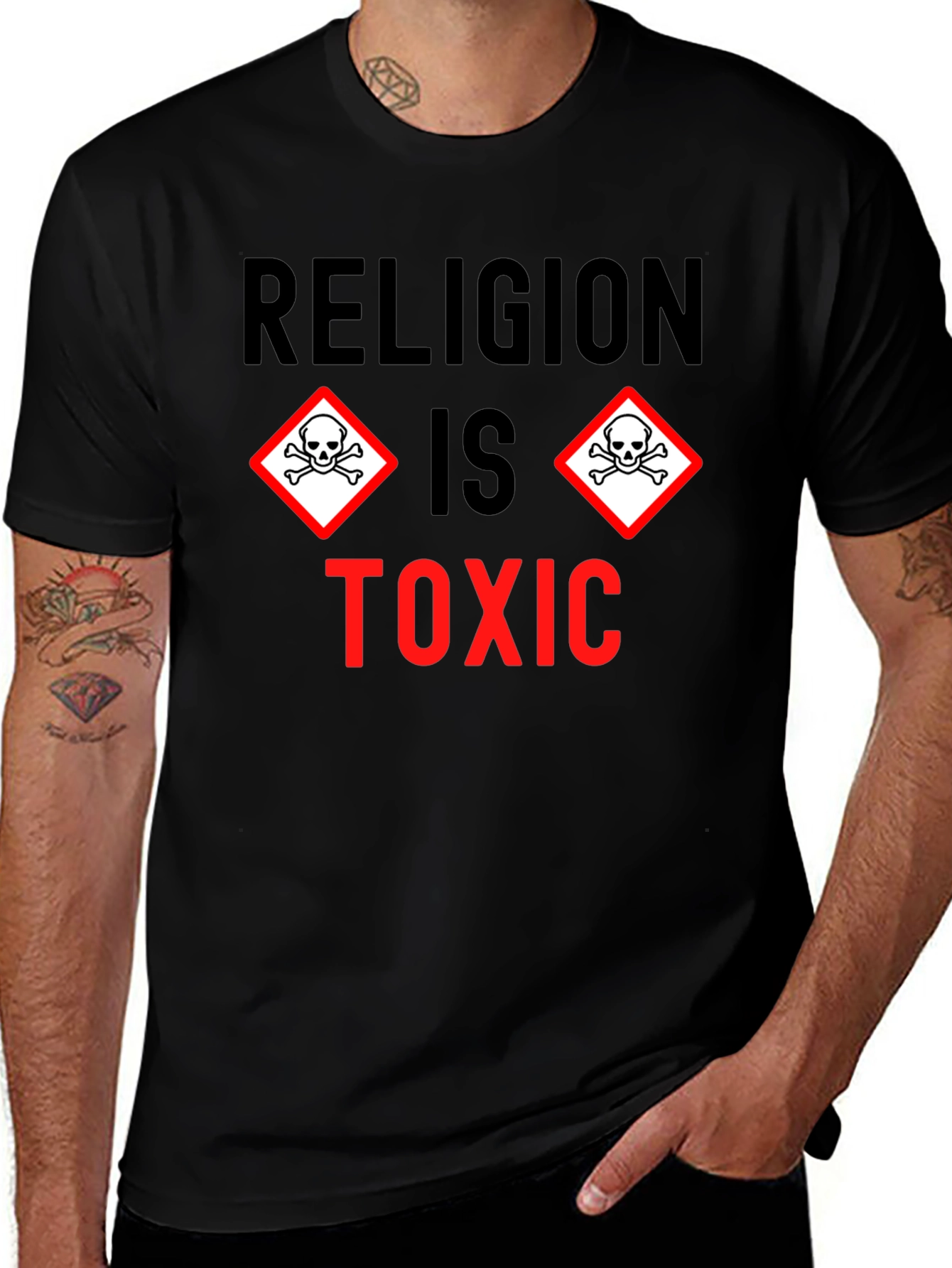 Religion is Toxic Graphic T-Shirt