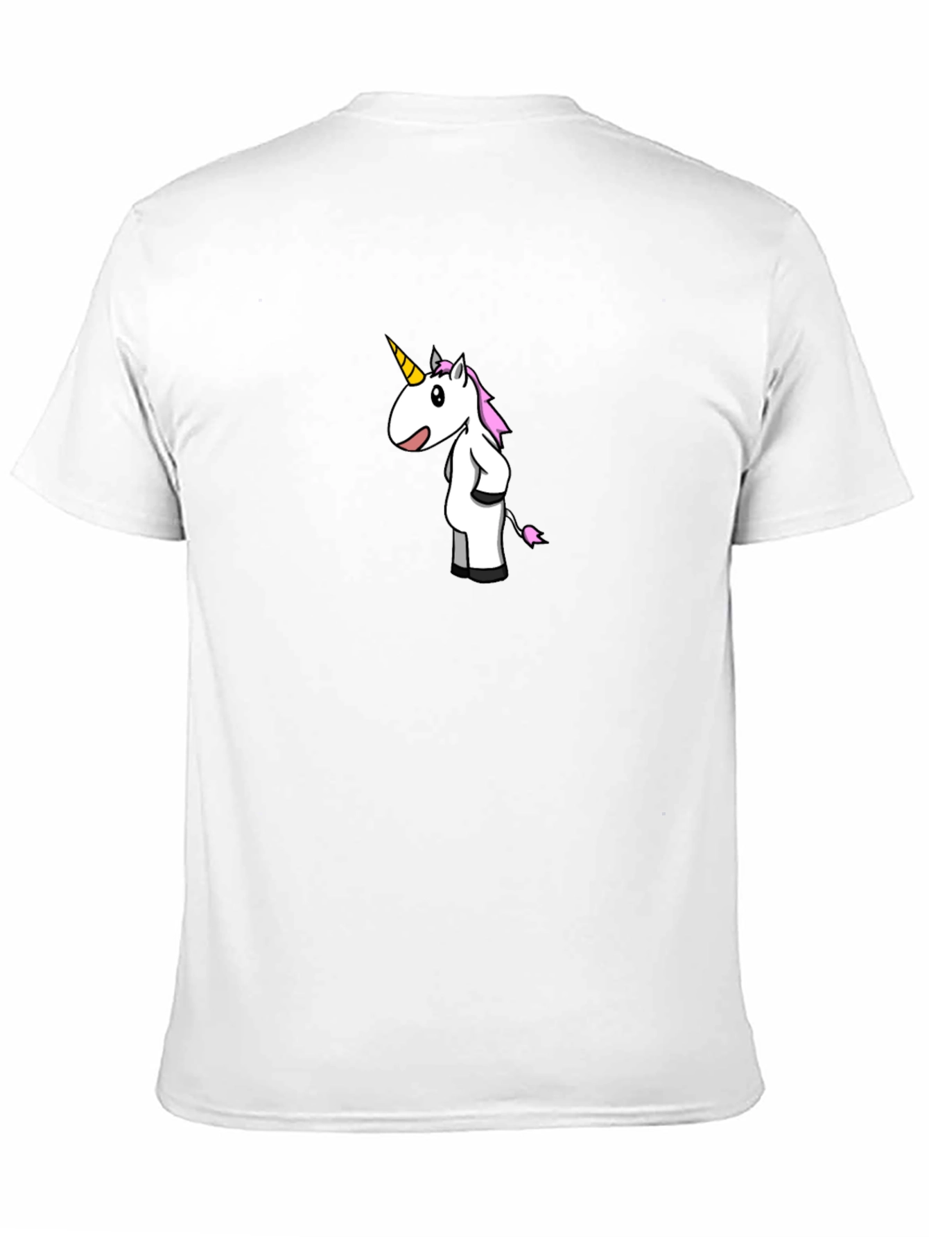 Unicorn Cartoon Black T-Shirt