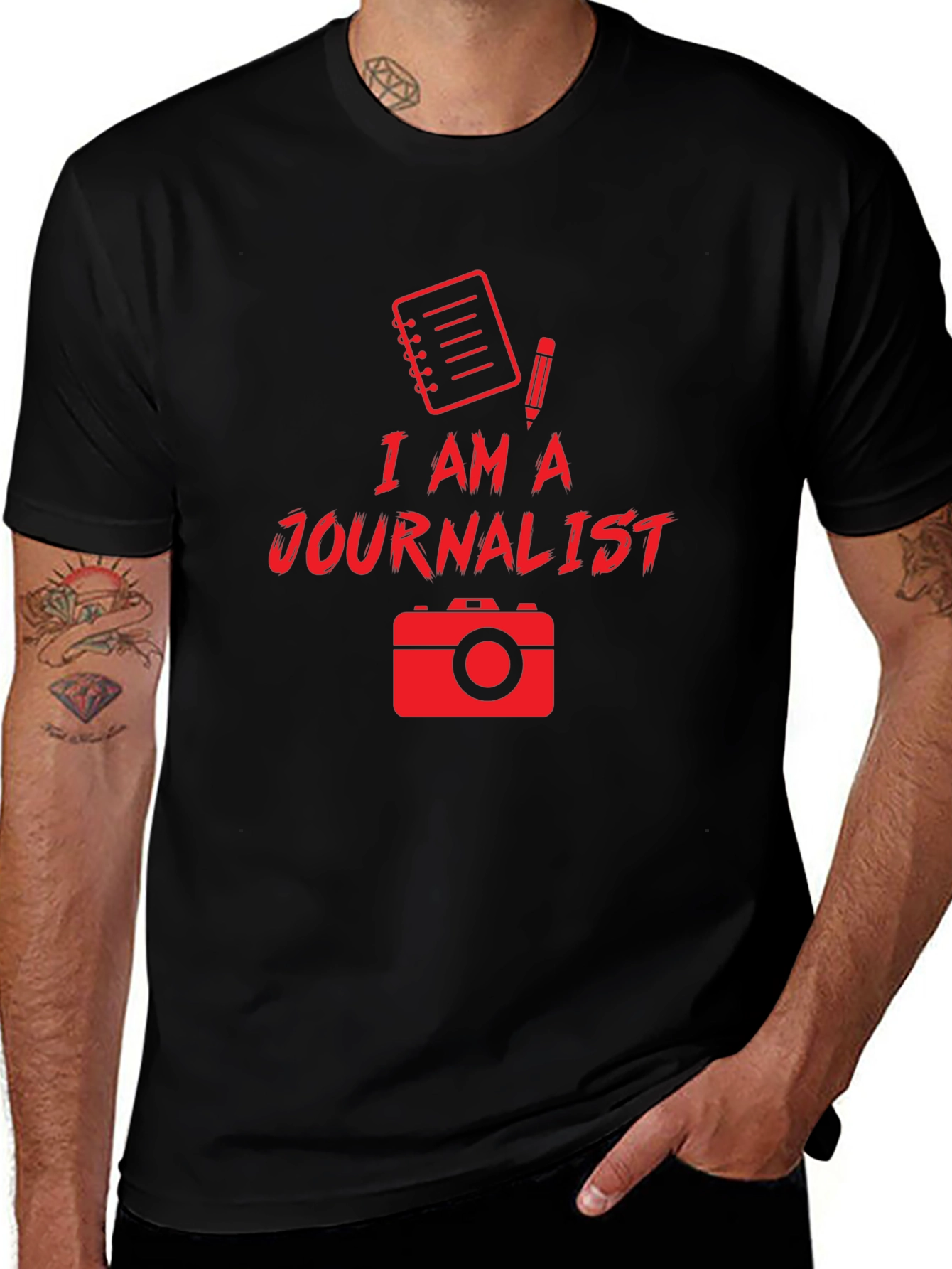 I Am A Journalist Black T-Shirt