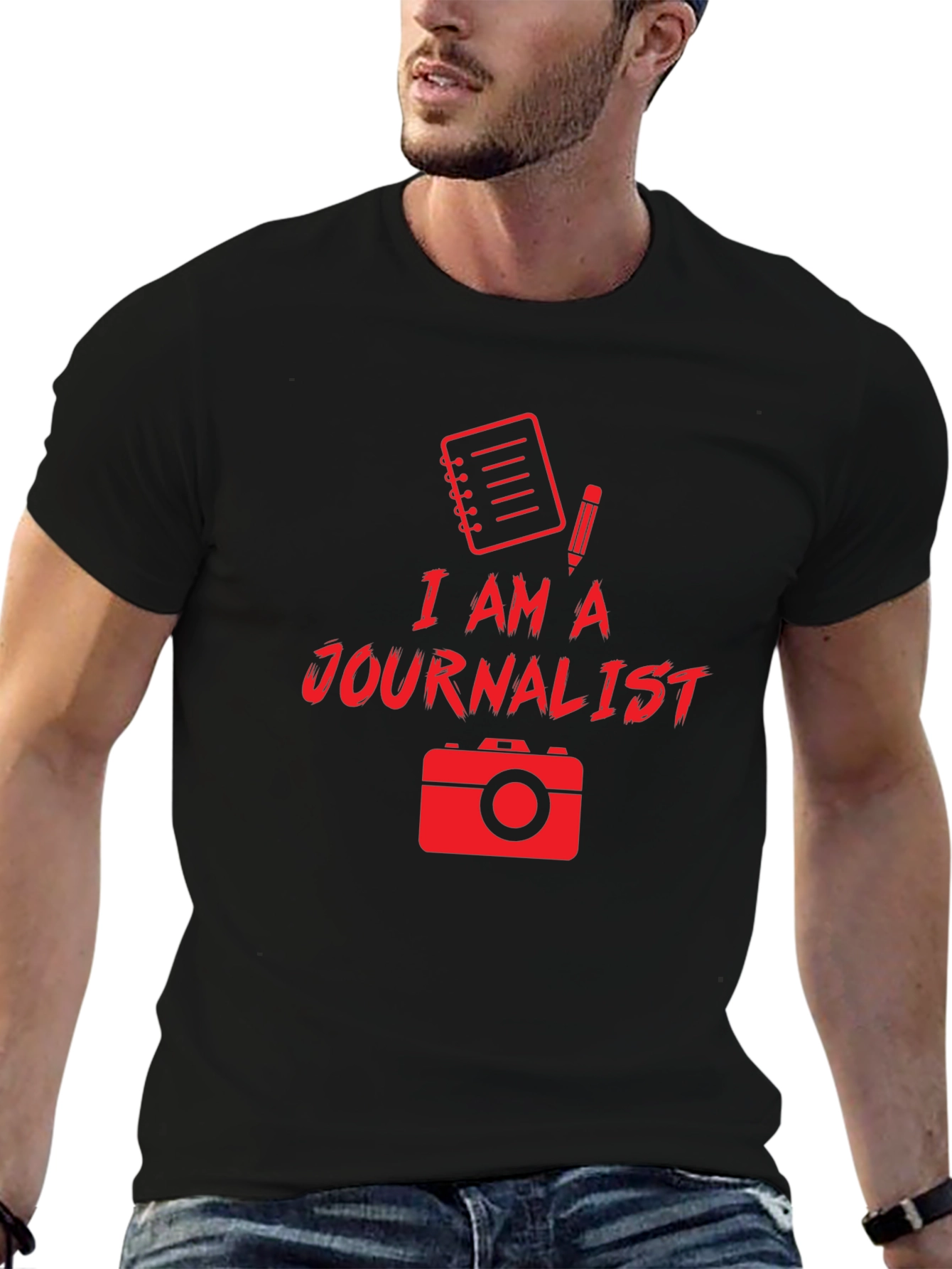 I Am A Journalist Black T-Shirt