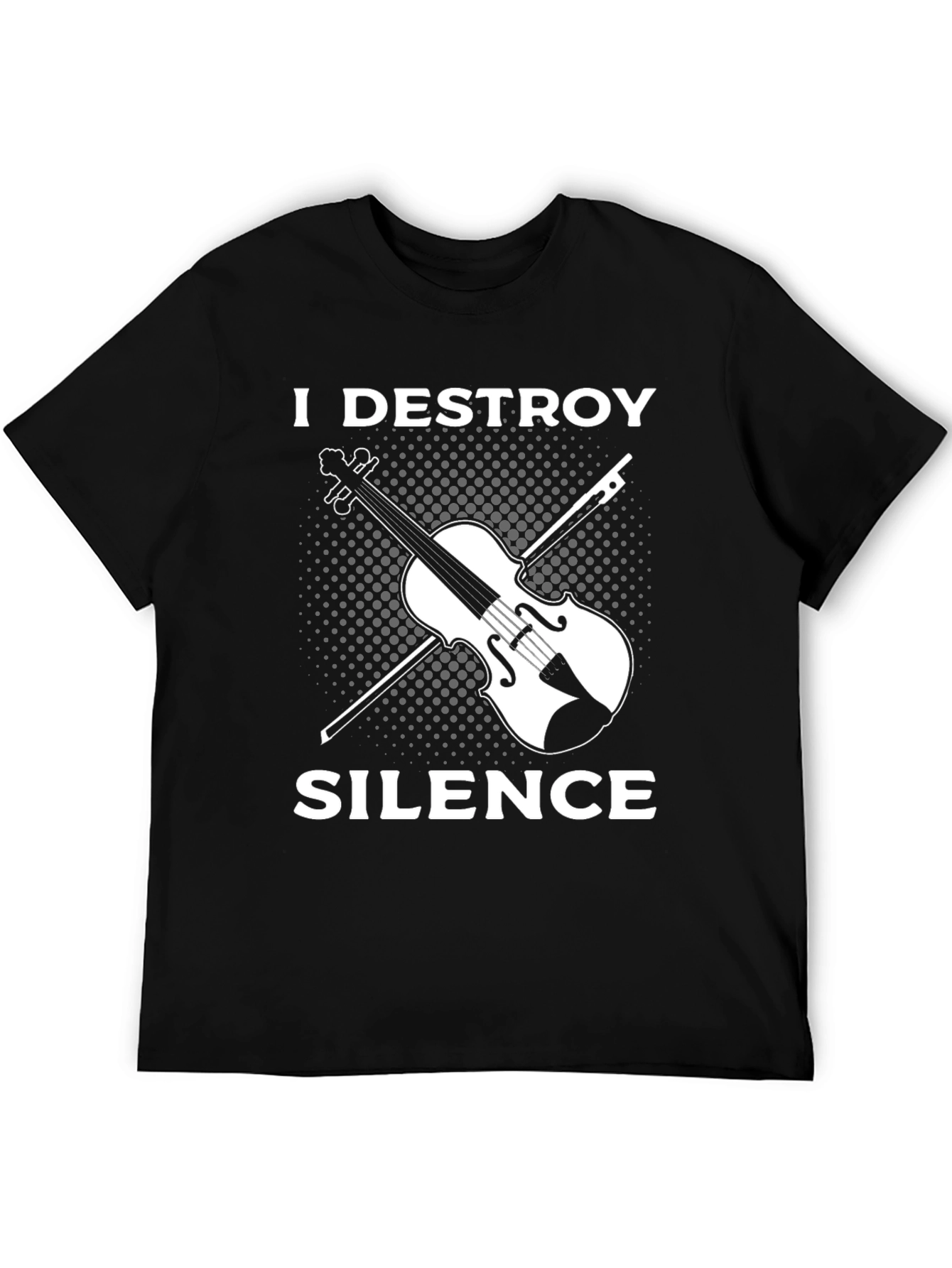 I Destroy Silence Violin Graphic T-Shirt