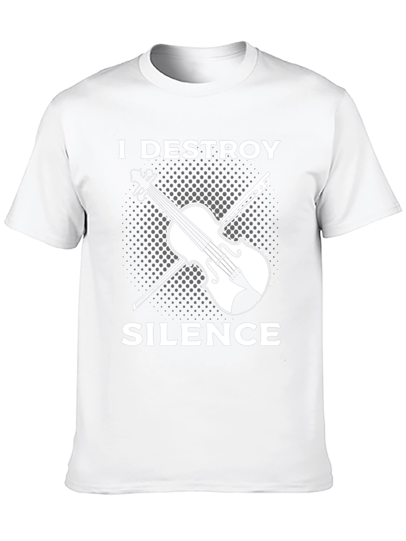 I Destroy Silence Violin Graphic T-Shirt