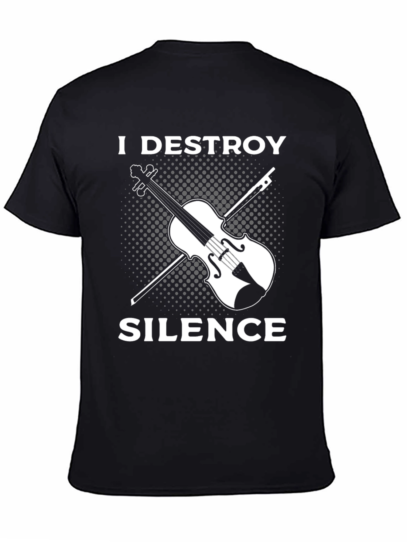 I Destroy Silence Violin Graphic T-Shirt