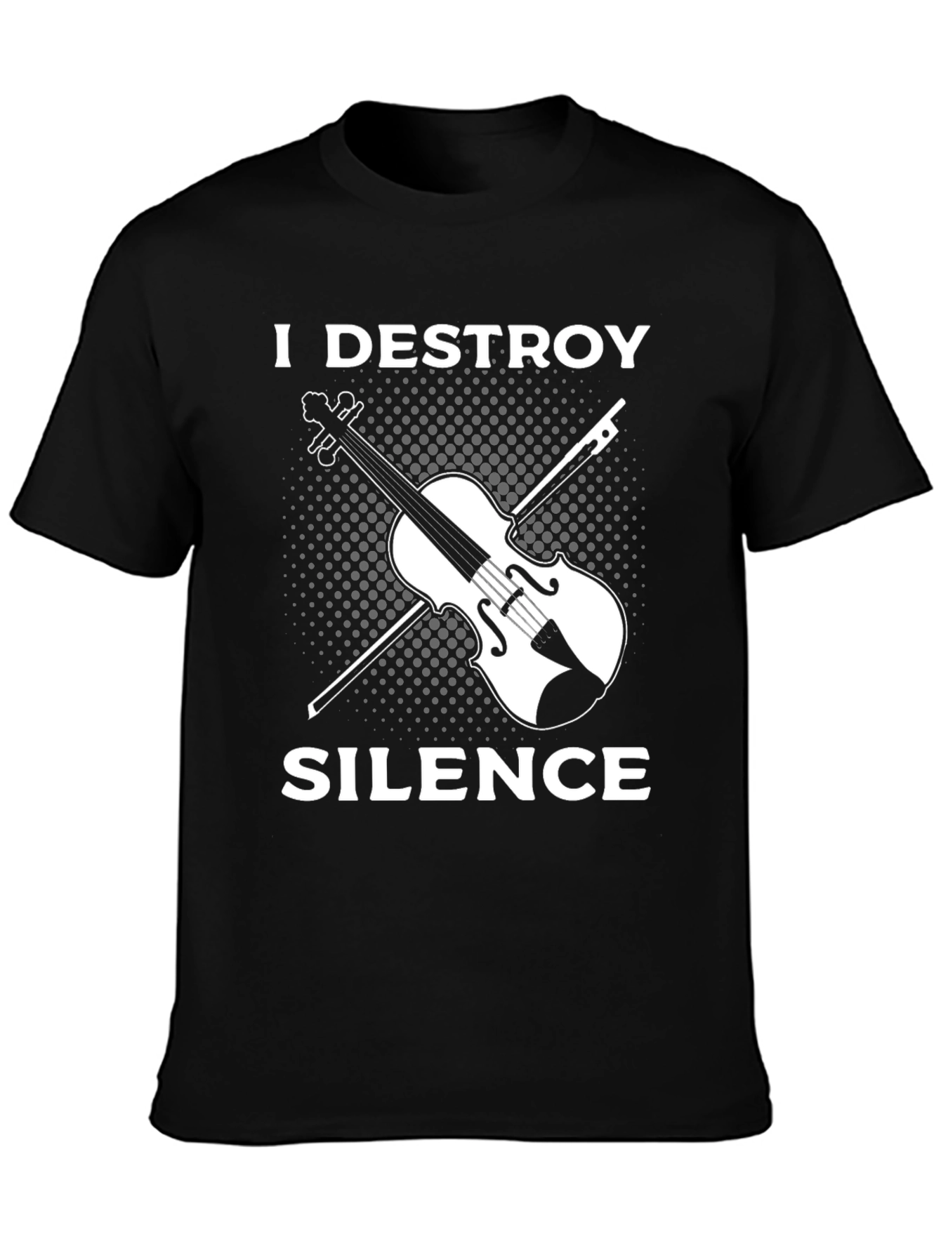 I Destroy Silence Violin Graphic T-Shirt