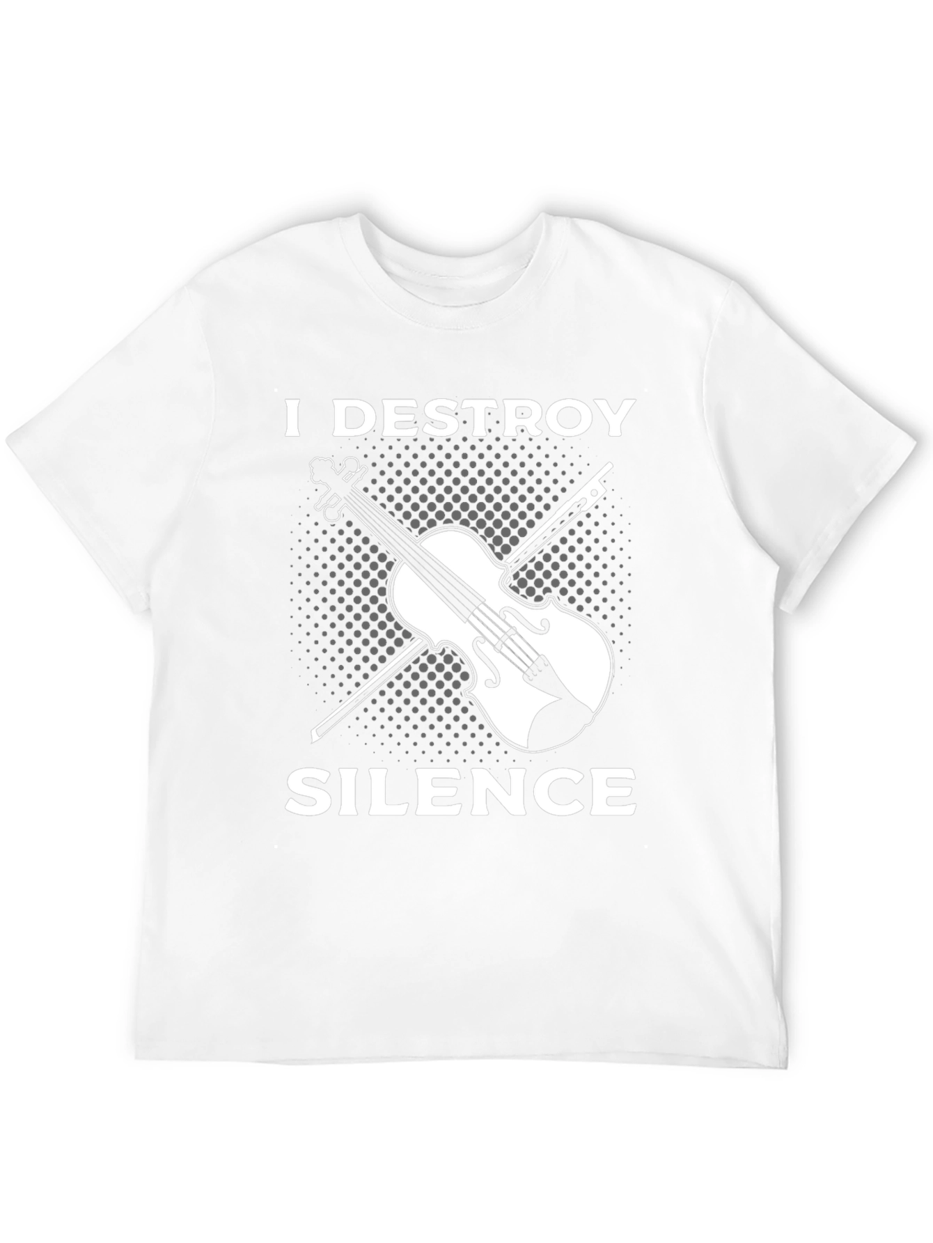 I Destroy Silence Violin Graphic T-Shirt