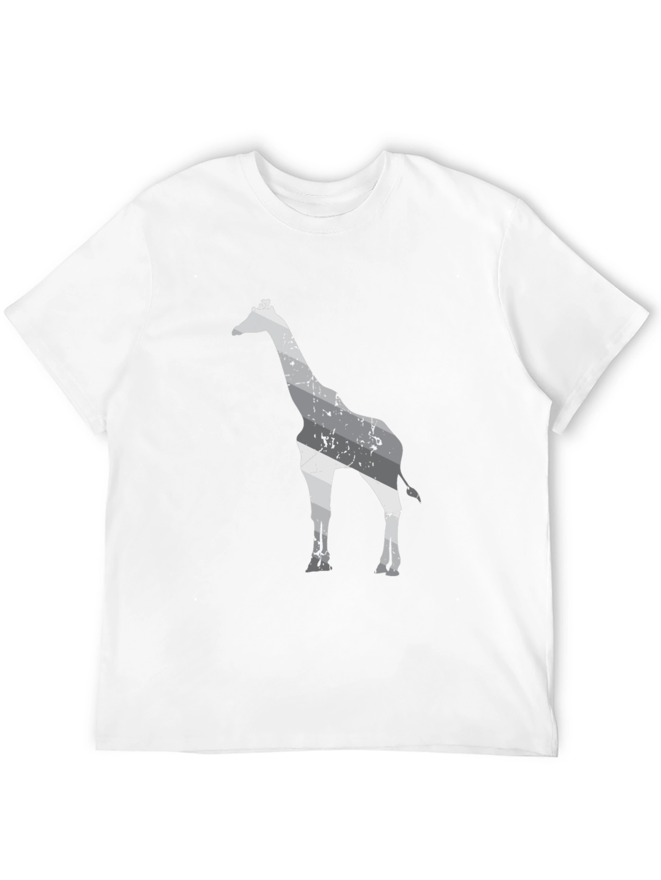 Giraffe Graphic Print Black T-Shirt