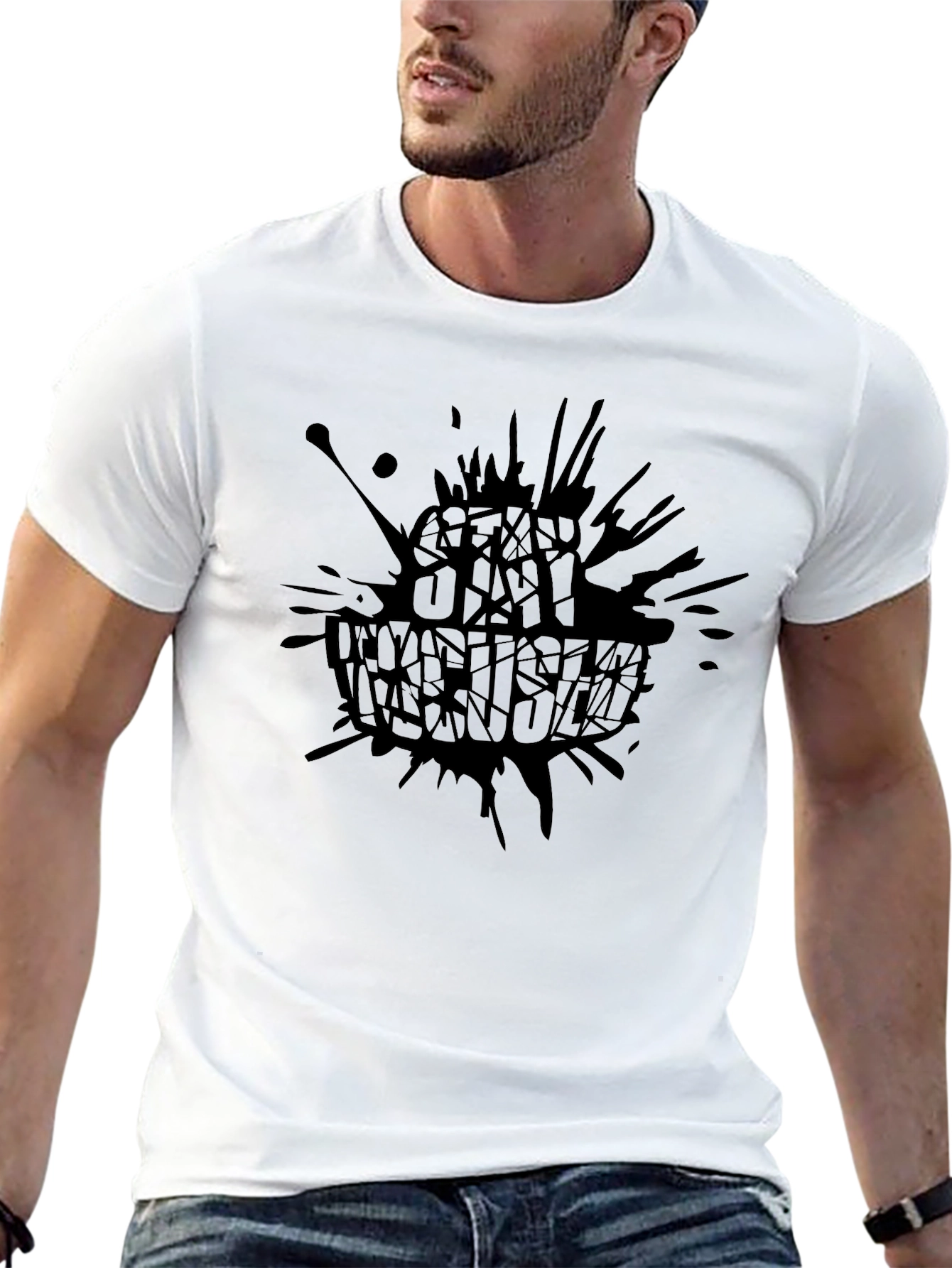 Stay Focused Black T-Shirt - Graphic Tee