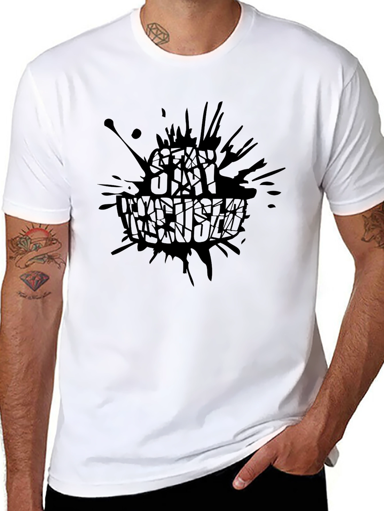 Stay Focused Black T-Shirt - Graphic Tee