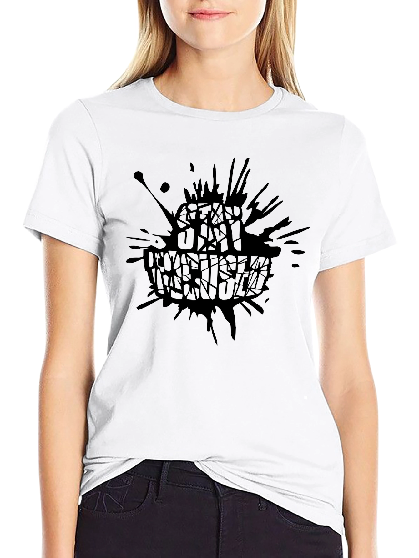 Stay Focused Black T-Shirt - Graphic Tee
