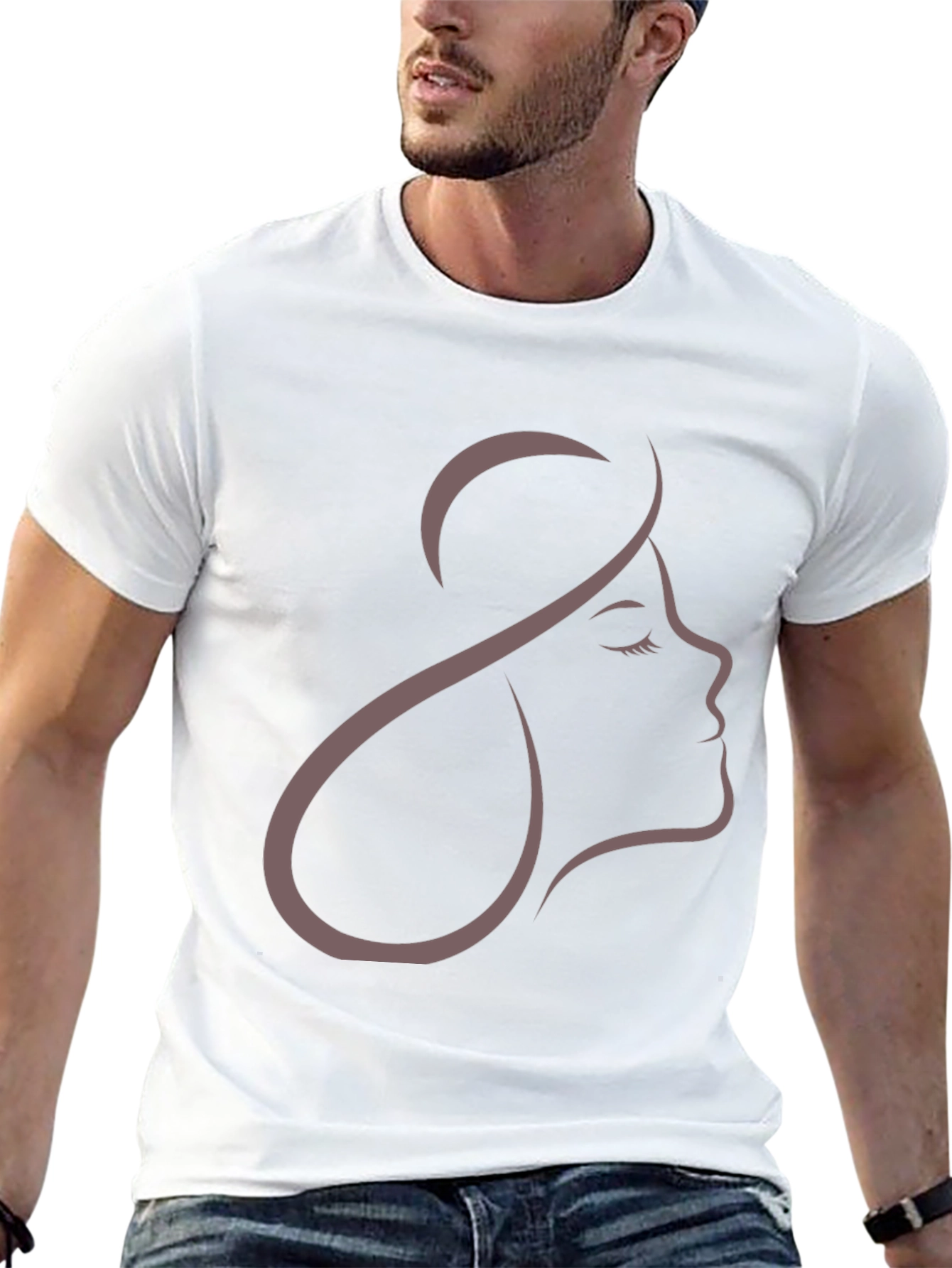 Elegant Woman Silhouette Graphic T-Shirt