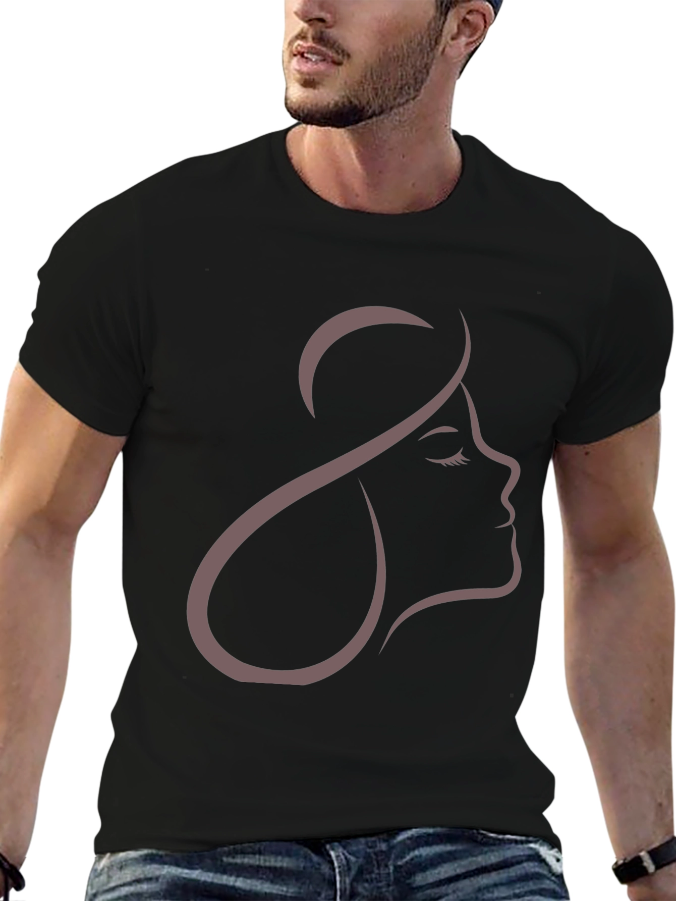 Elegant Woman Silhouette Graphic T-Shirt