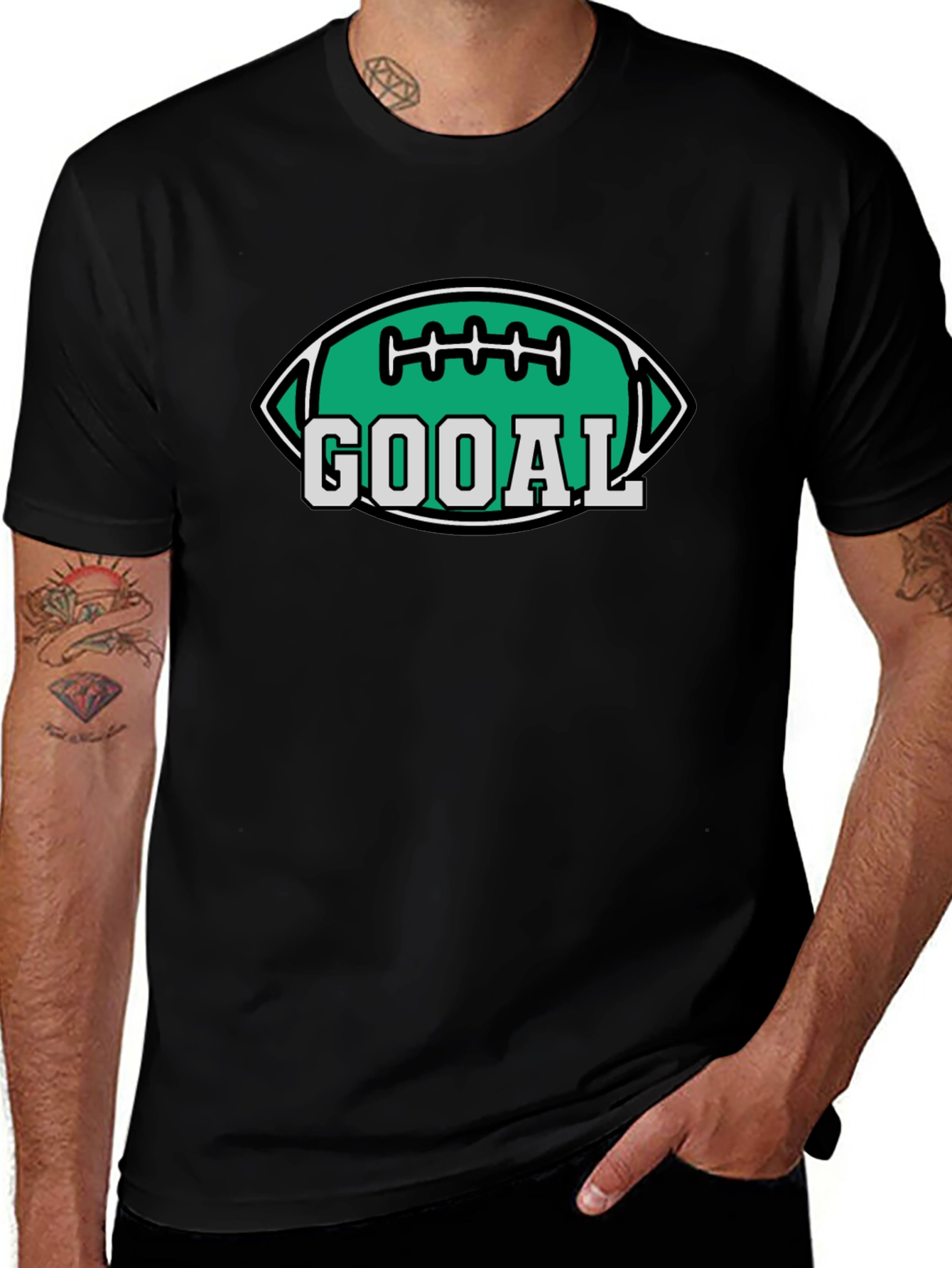 Gooal Football T-Shirt - Black