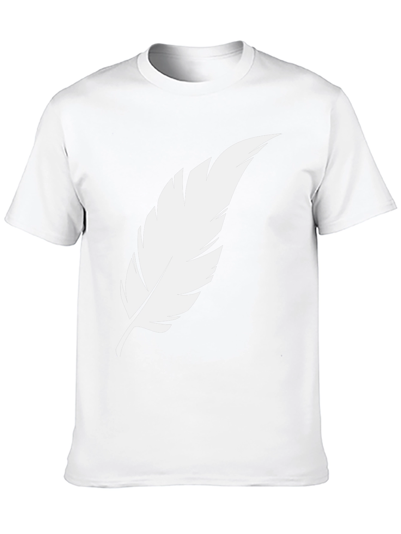 Feather Graphic Tee - Stylish Black Cotton T-Shirt