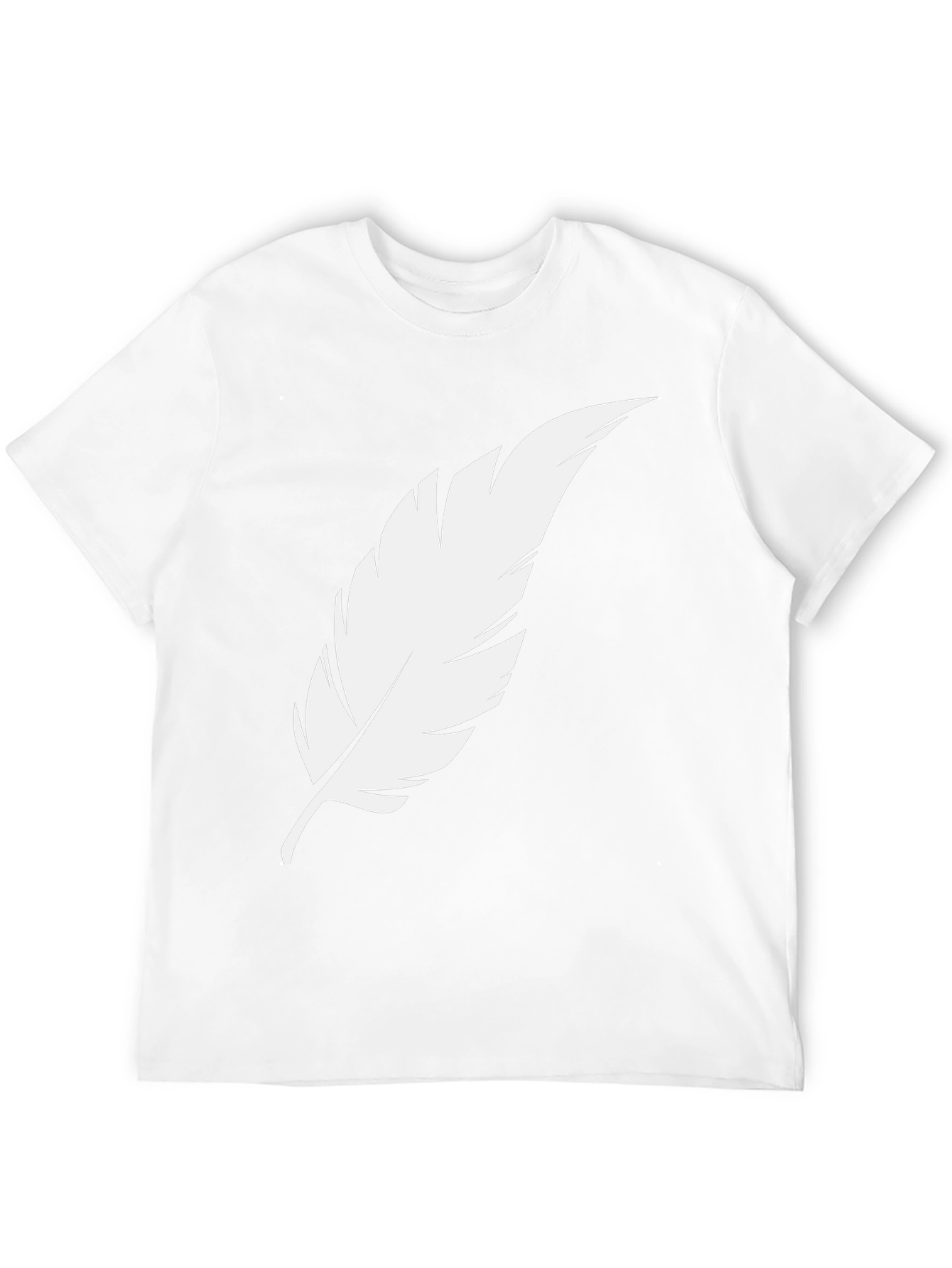 Feather Graphic Tee - Stylish Black Cotton T-Shirt
