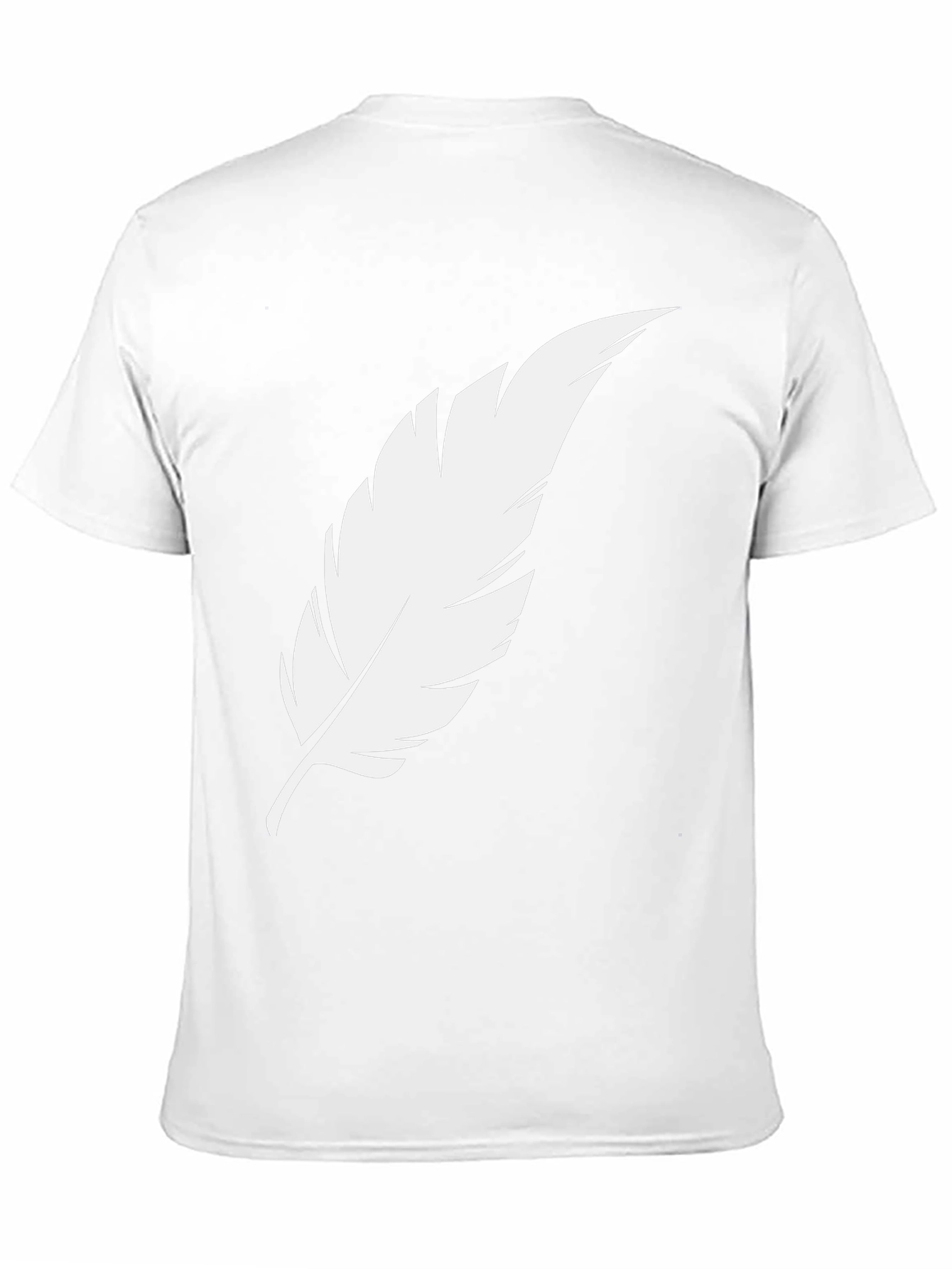 Feather Graphic Tee - Stylish Black Cotton T-Shirt