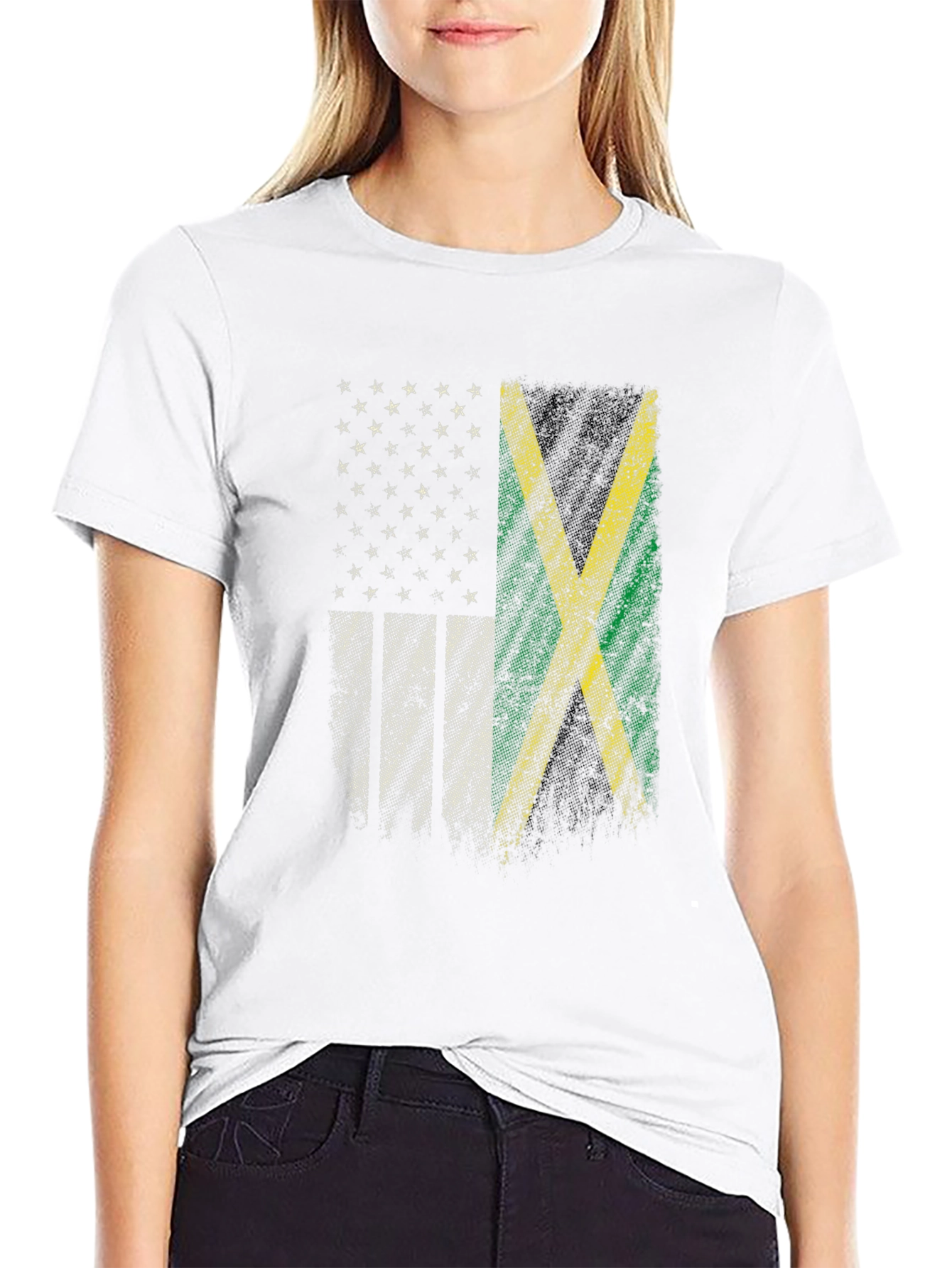 Jamaica USA Flag Graphic T-Shirt
